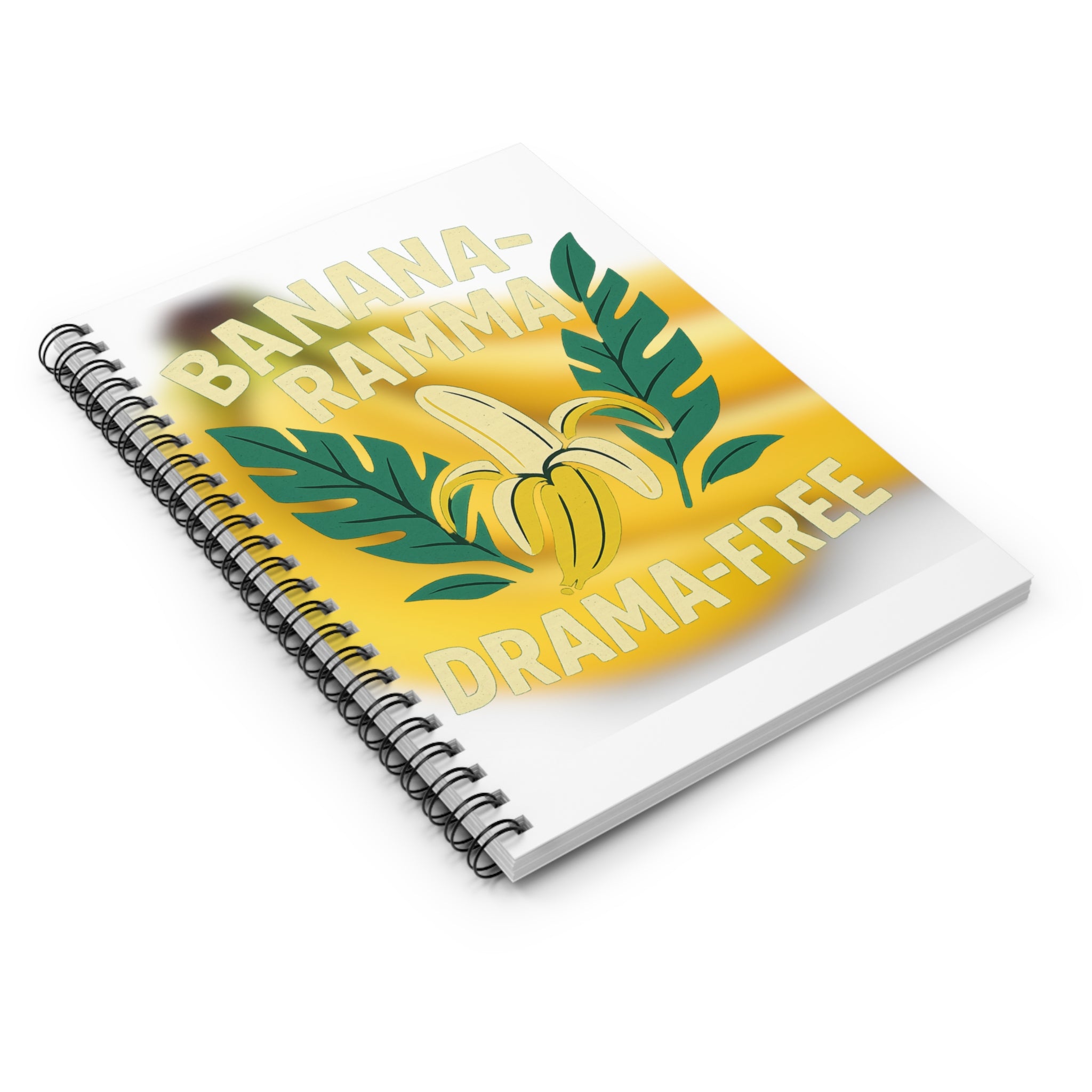 Banana-Themed Spiral Notebook - Fun & Inspirational, Perfect for School, Journaling, Gift for Students, Drama-Free Vibes