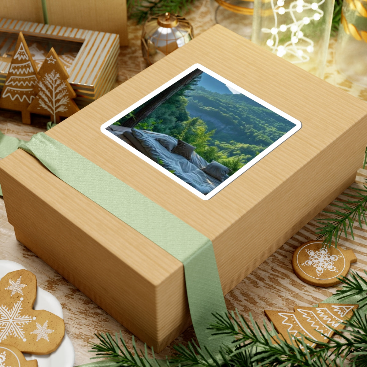 Nature-Inspired Kiss-Cut Stickers, Eco-Friendly Stickers, Laptop Decor, Forest Stickers, Gift for Nature Lovers, Outdoor Enthusiast