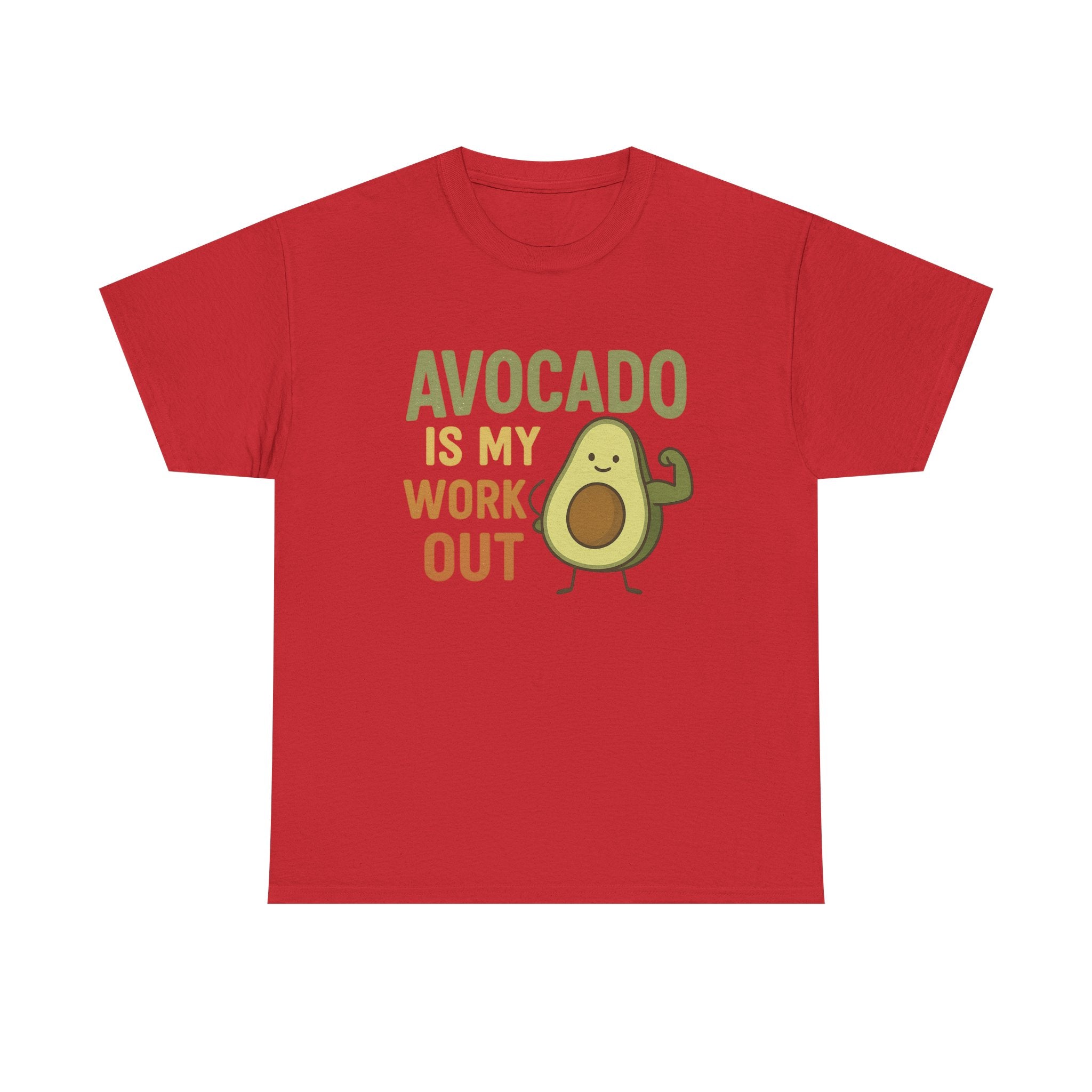 Avocado Workout Tee, Funny Fitness Shirt, Unisex Cotton Tee, Gift for Gym Lovers, Cute Food Humor Top