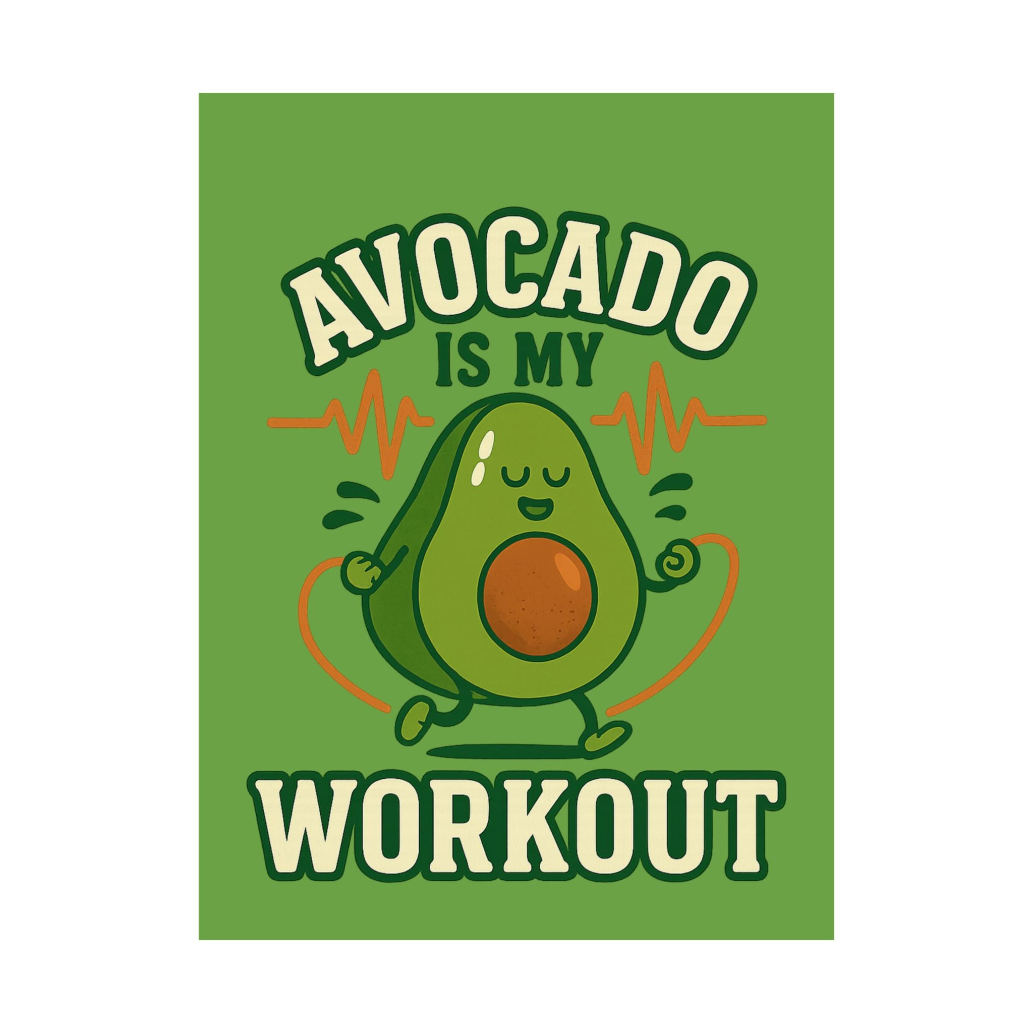 Avocado Workout Matte Vertical Poster, Funny Wall Art, Fitness Decor, Avocado Lover Gift, Gym Motivation, Quirky Home Decor