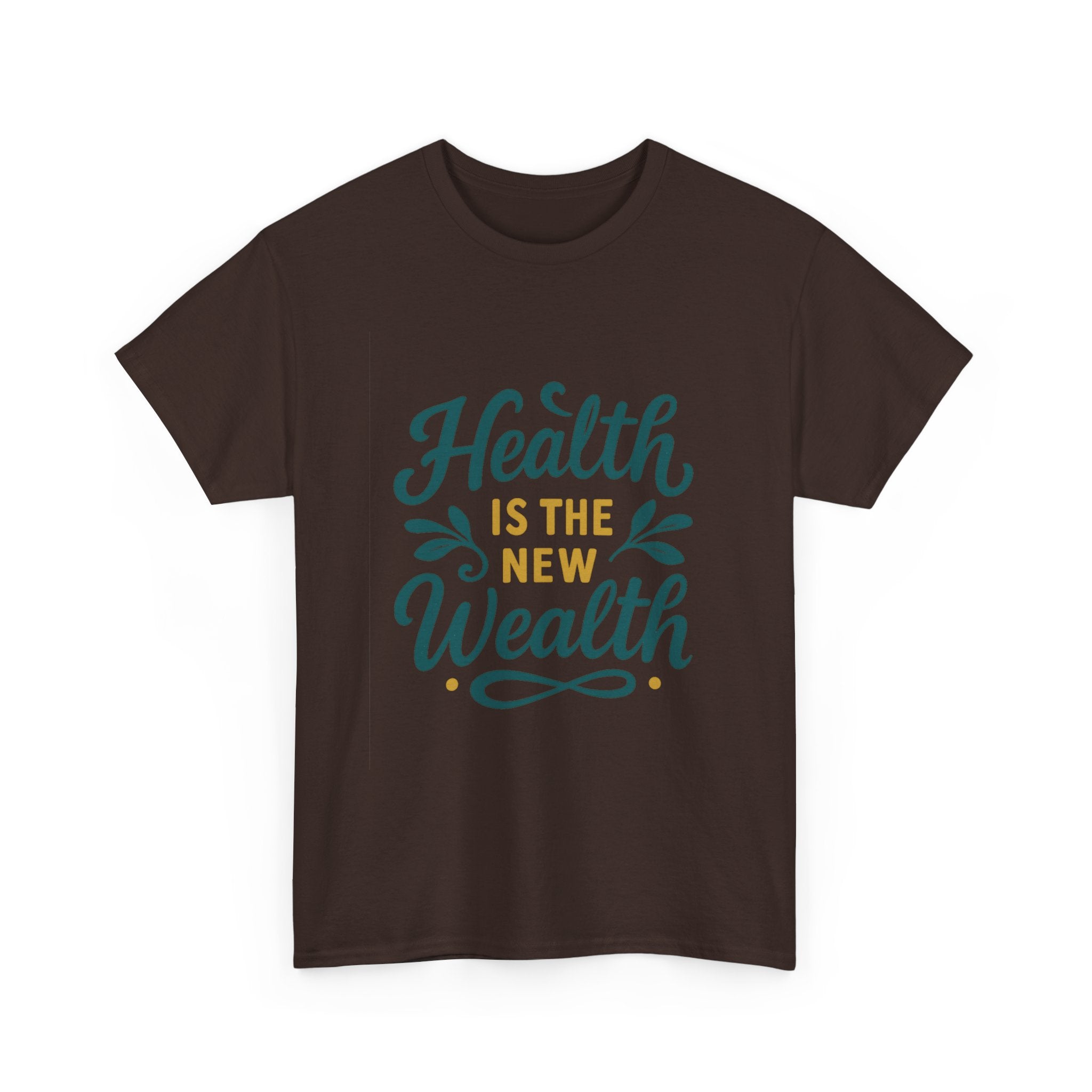 Health is the New Wealth Unisex Heavy Cotton Tee, Motivational Shirt, Wellness Apparel, Gift for Health Enthusiasts, Casual Wear