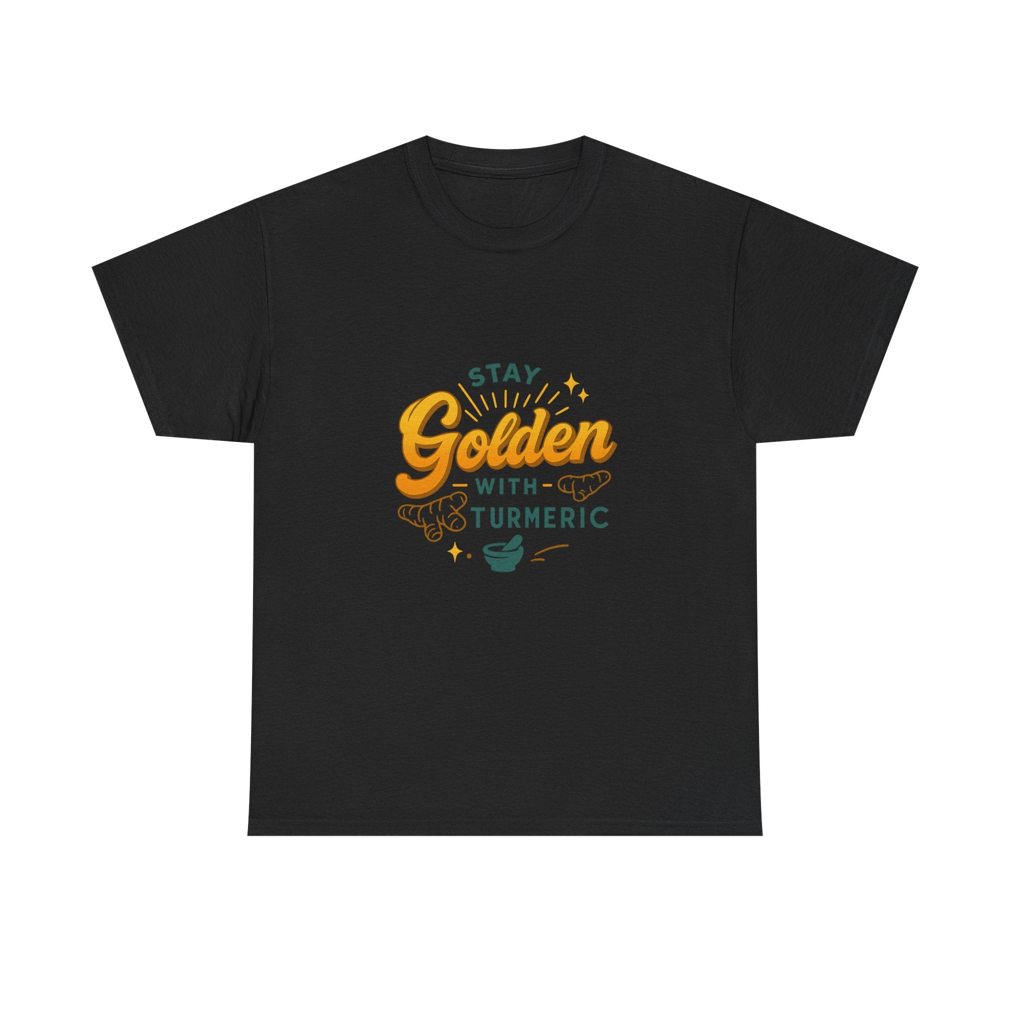 Stay Golden Turmeric Tee, Unisex Cotton T-Shirt, Health and Wellness Shirt, Gift for Herbalists, Eco-Friendly Fashion, Casual Wear