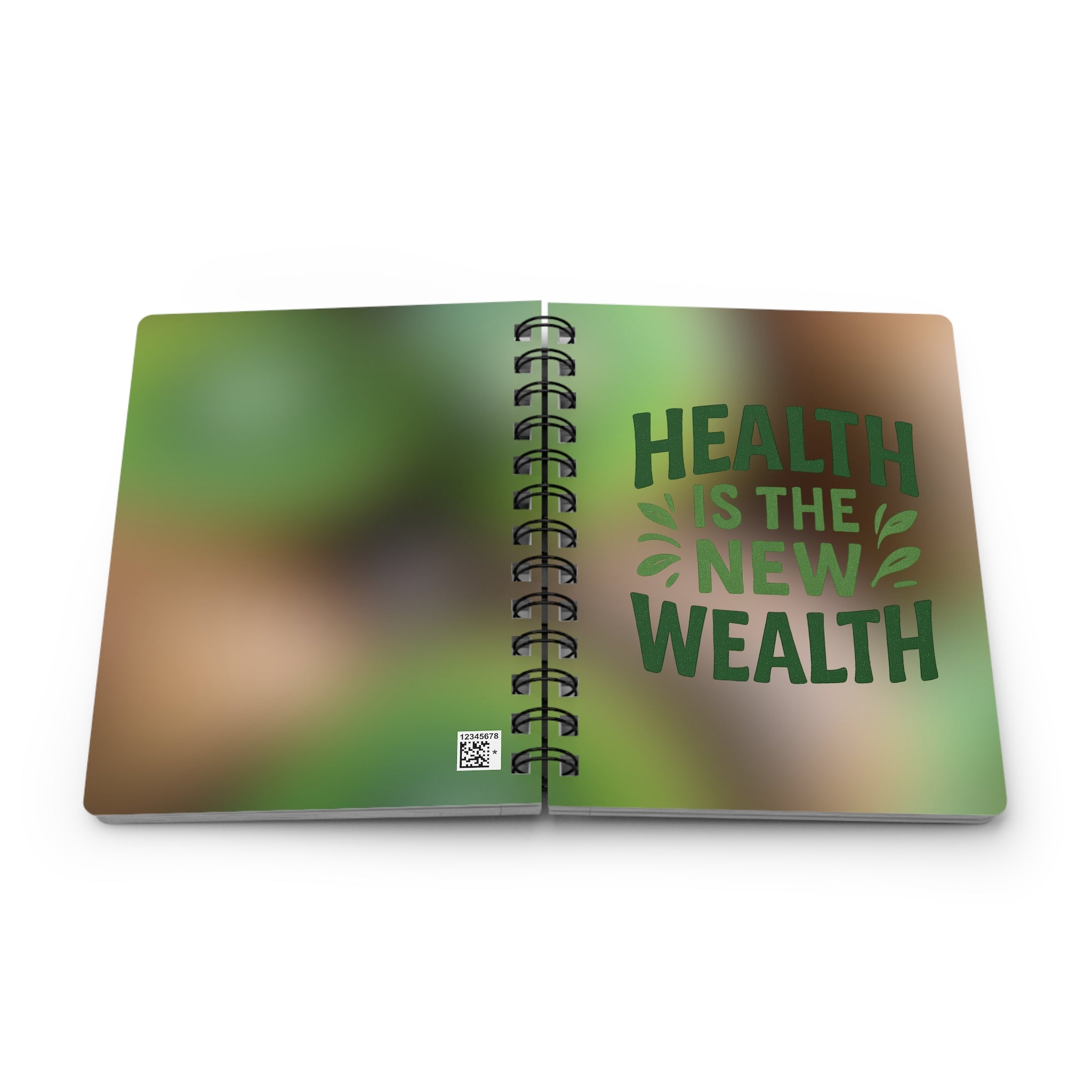 Health is the New Wealth Spiral Bound Journal | Motivational Notebook for Mindfulness, Gratitude, Wellness, Self-Care, Gift Ideas