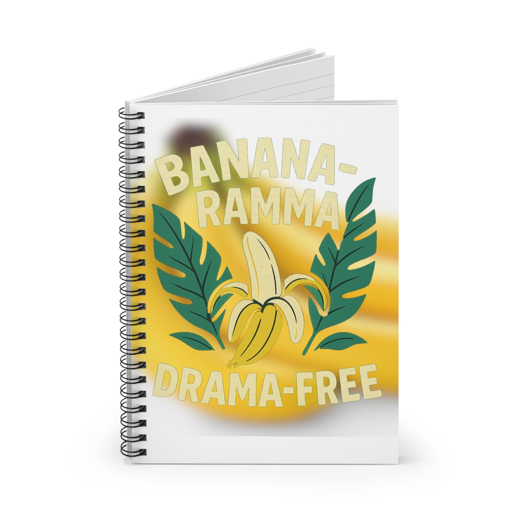 Banana-Themed Spiral Notebook - Fun & Inspirational, Perfect for School, Journaling, Gift for Students, Drama-Free Vibes