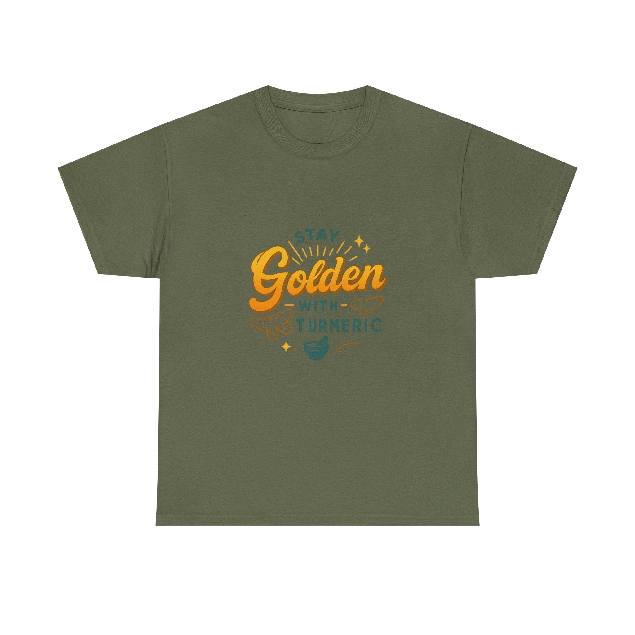 Stay Golden Turmeric Tee, Unisex Cotton T-Shirt, Health and Wellness Shirt, Gift for Herbalists, Eco-Friendly Fashion, Casual Wear