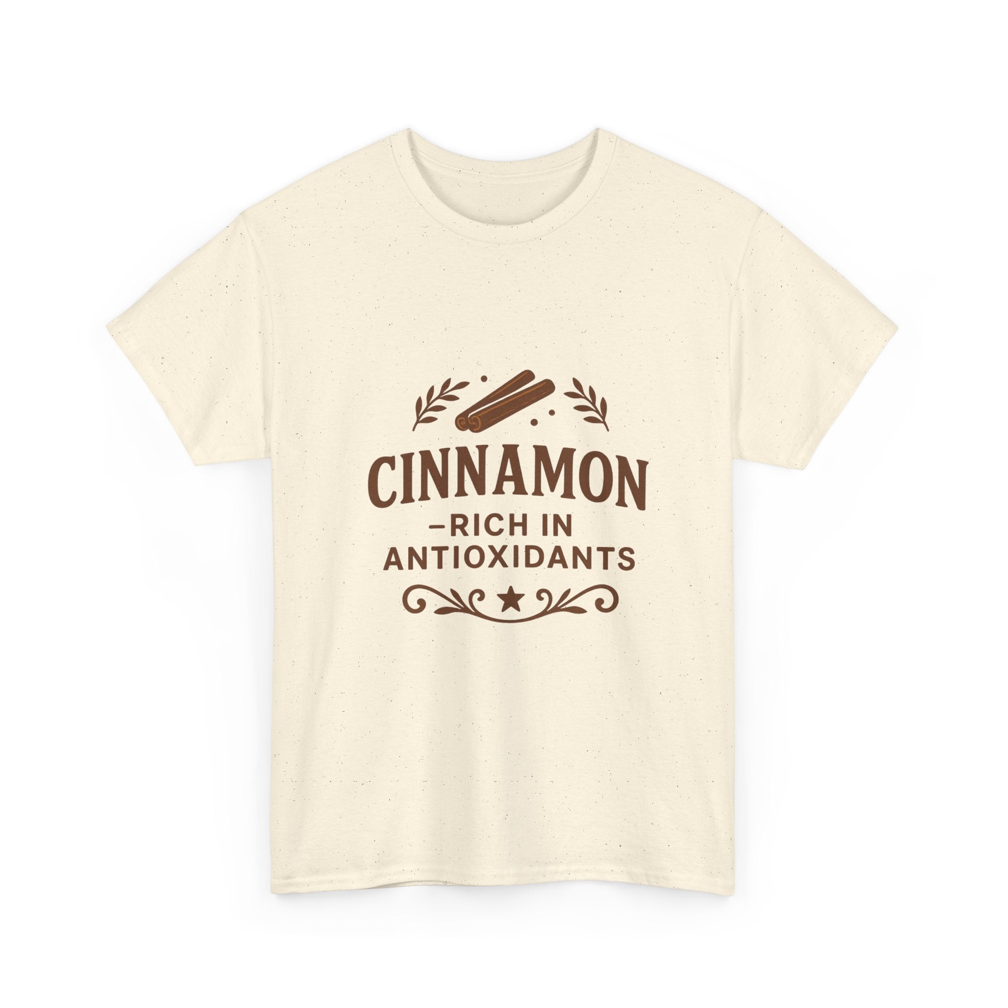Cinnamon Antioxidant Unisex Heavy Cotton Tee, Relaxed Fit Tee, Gift for Health Enthusiasts, Casual Statement Shirt, Funny Foodie Apparel
