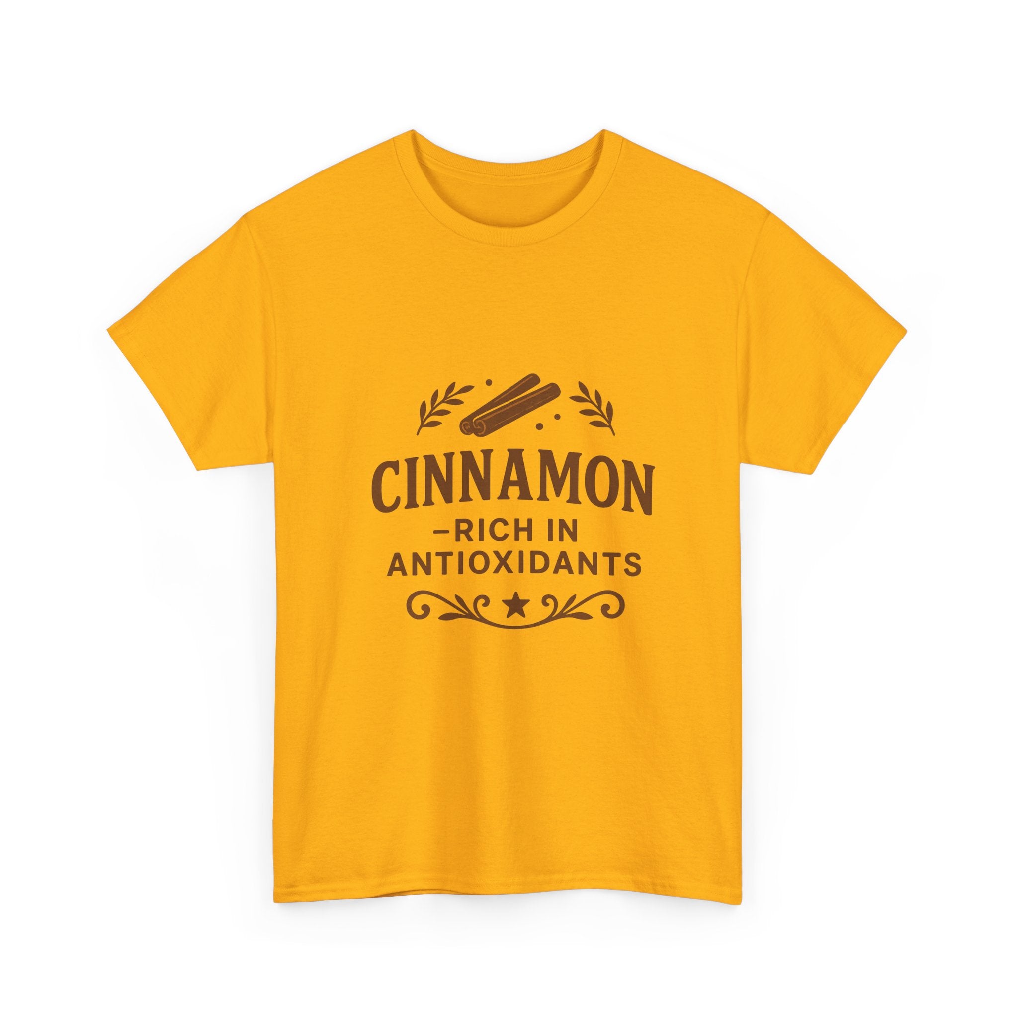 Cinnamon Antioxidant Unisex Heavy Cotton Tee, Relaxed Fit Tee, Gift for Health Enthusiasts, Casual Statement Shirt, Funny Foodie Apparel