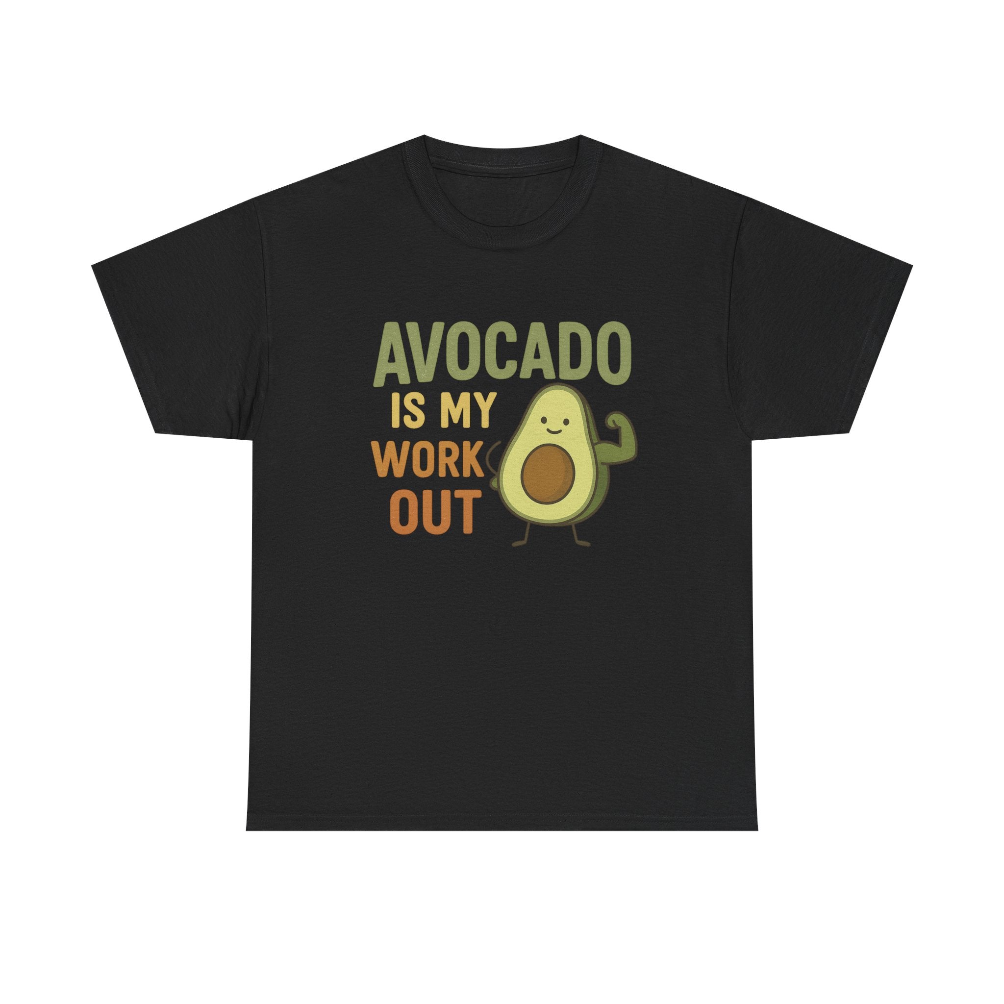 Avocado Workout Tee, Funny Fitness Shirt, Unisex Cotton Tee, Gift for Gym Lovers, Cute Food Humor Top