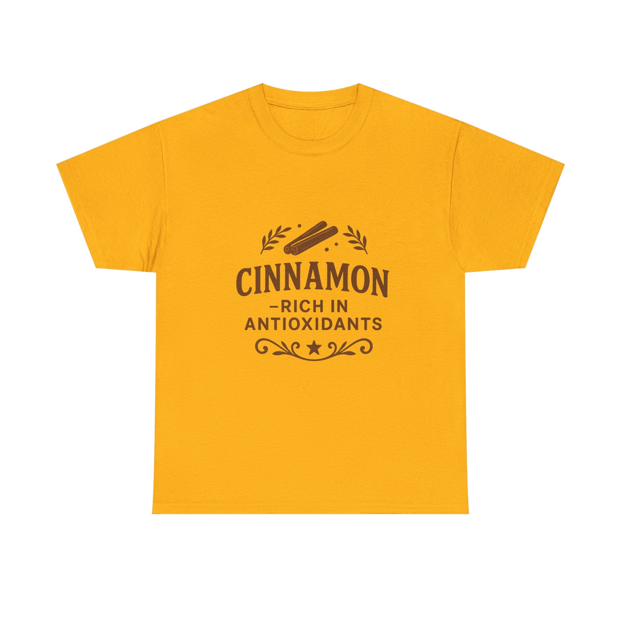 Cinnamon Antioxidant Unisex Heavy Cotton Tee, Relaxed Fit Tee, Gift for Health Enthusiasts, Casual Statement Shirt, Funny Foodie Apparel