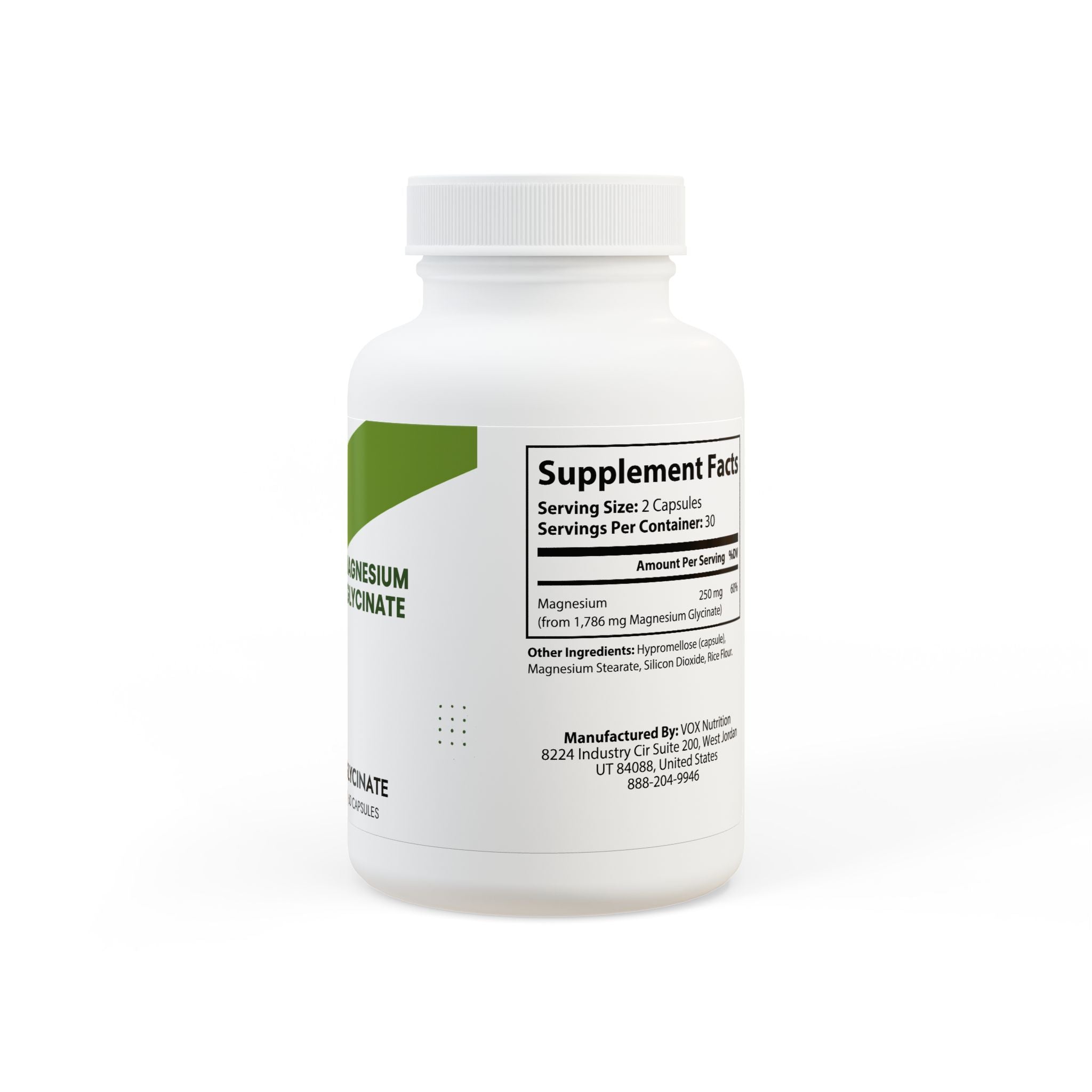 Magnesium Glycinate Supplement (60 Capsules)