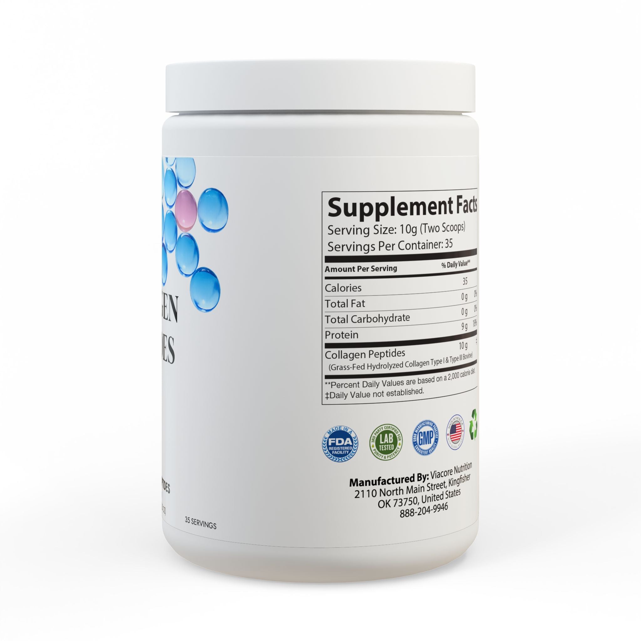 Collagen Peptides Type I & III Supplement (350g, 12.3oz)