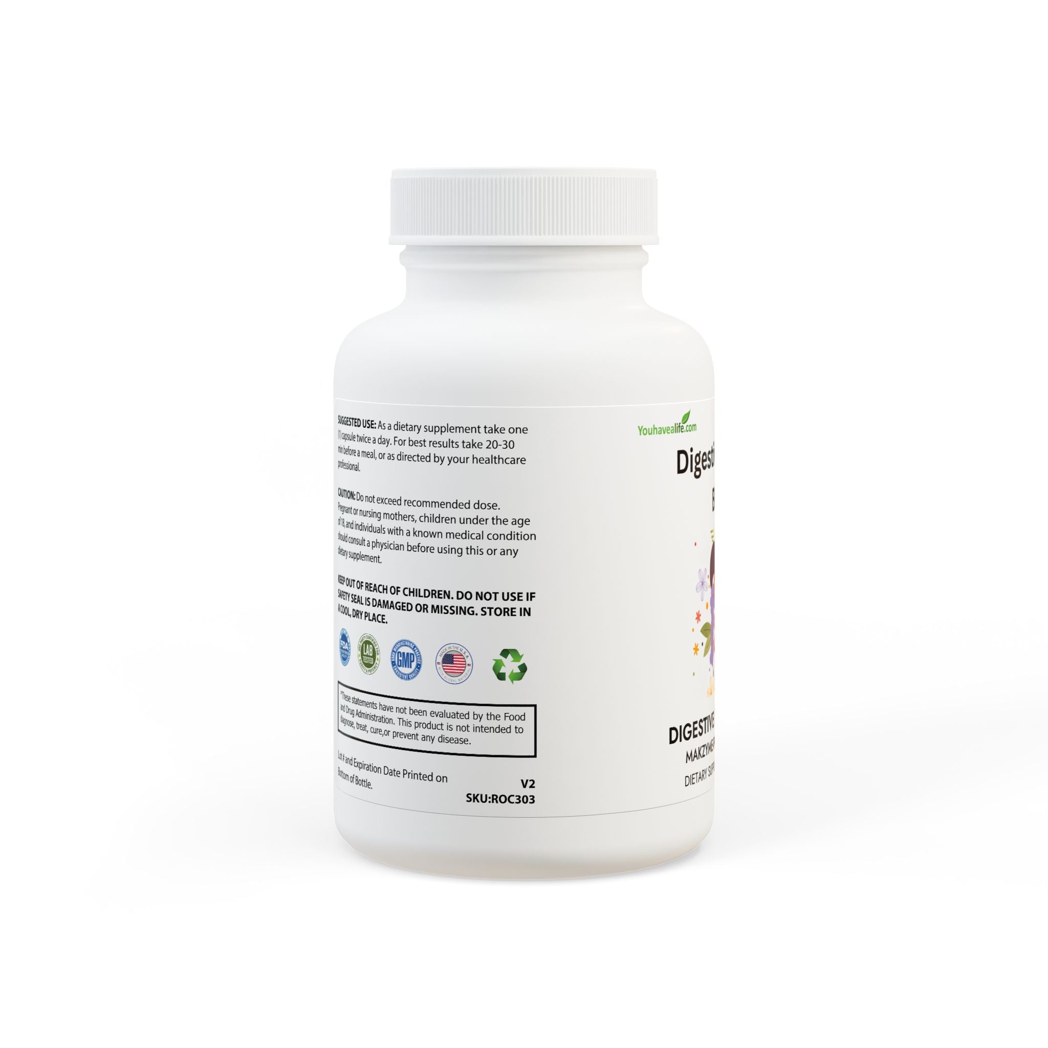 Digestive Enzyme Blend Supplement (60 Capsules)