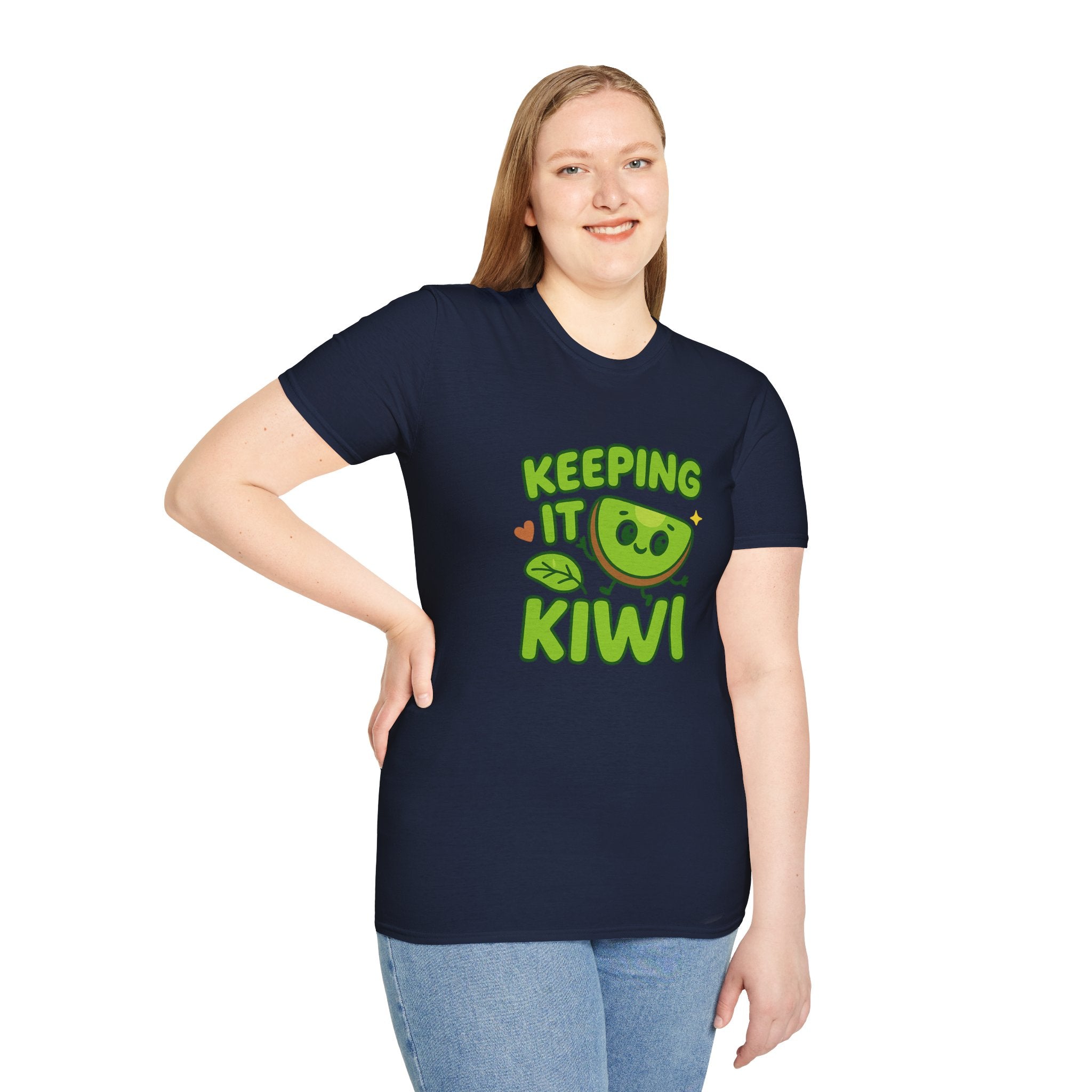 Whimsical Kiwi Graphic Tee | Funny Fruit Shirt, Eco-Friendly Gift, Summer Style, Casual Look, Gift for Fruit Lovers