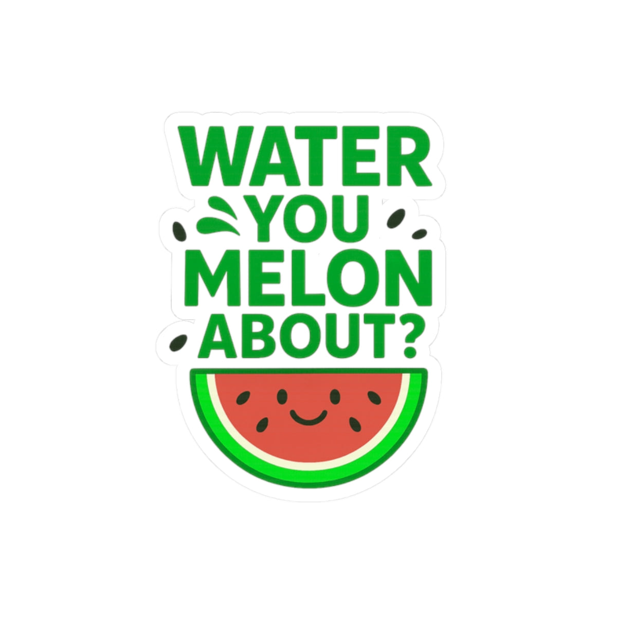 Watermelon Kiss-Cut Stickers, Fun Stickers, Laptop Decals, Summer Vibes, Gift for Fruit Lovers, Cute Decor