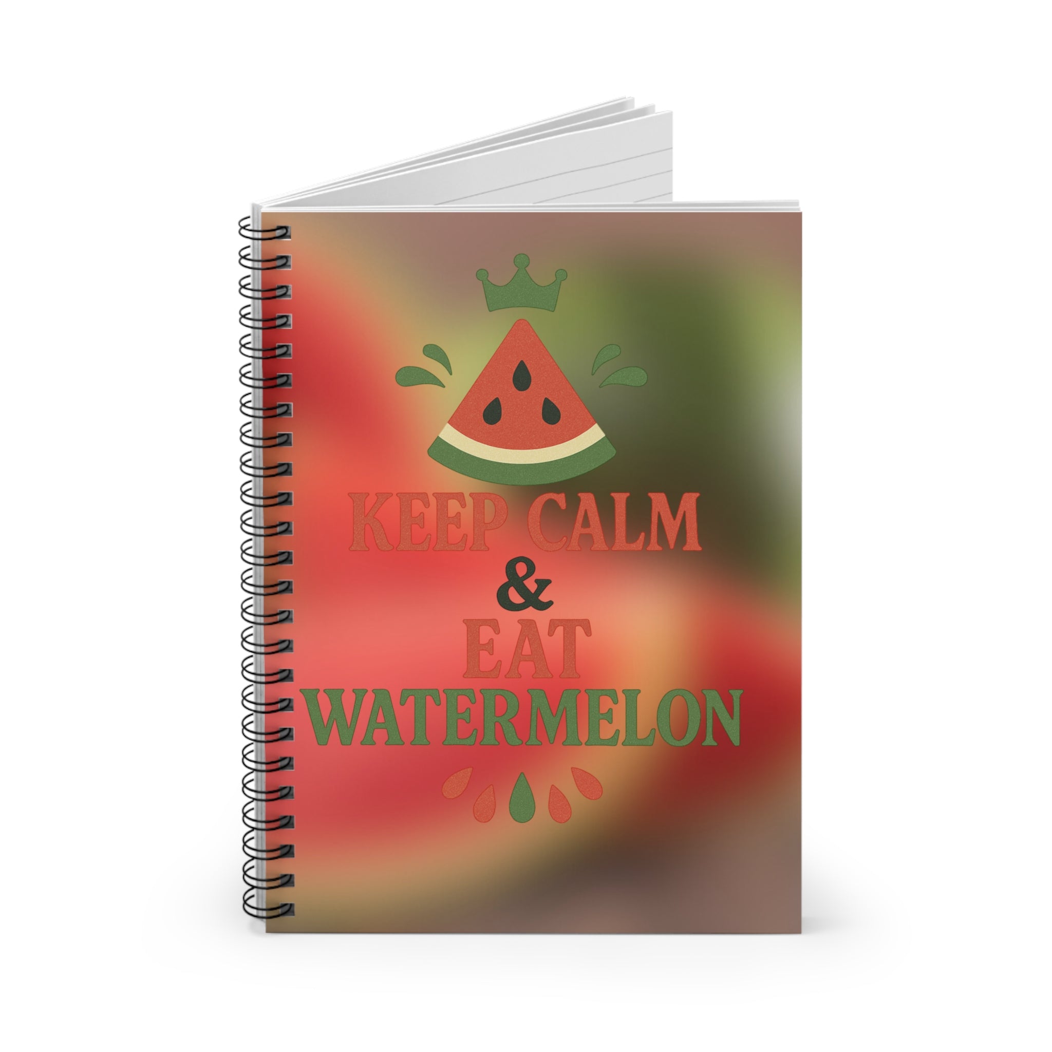 Keep Calm Watermelon Notebook - Fun Gift for Students, Journal for Summer, Cute Stationery, Back to School, Gift for Food Lovers