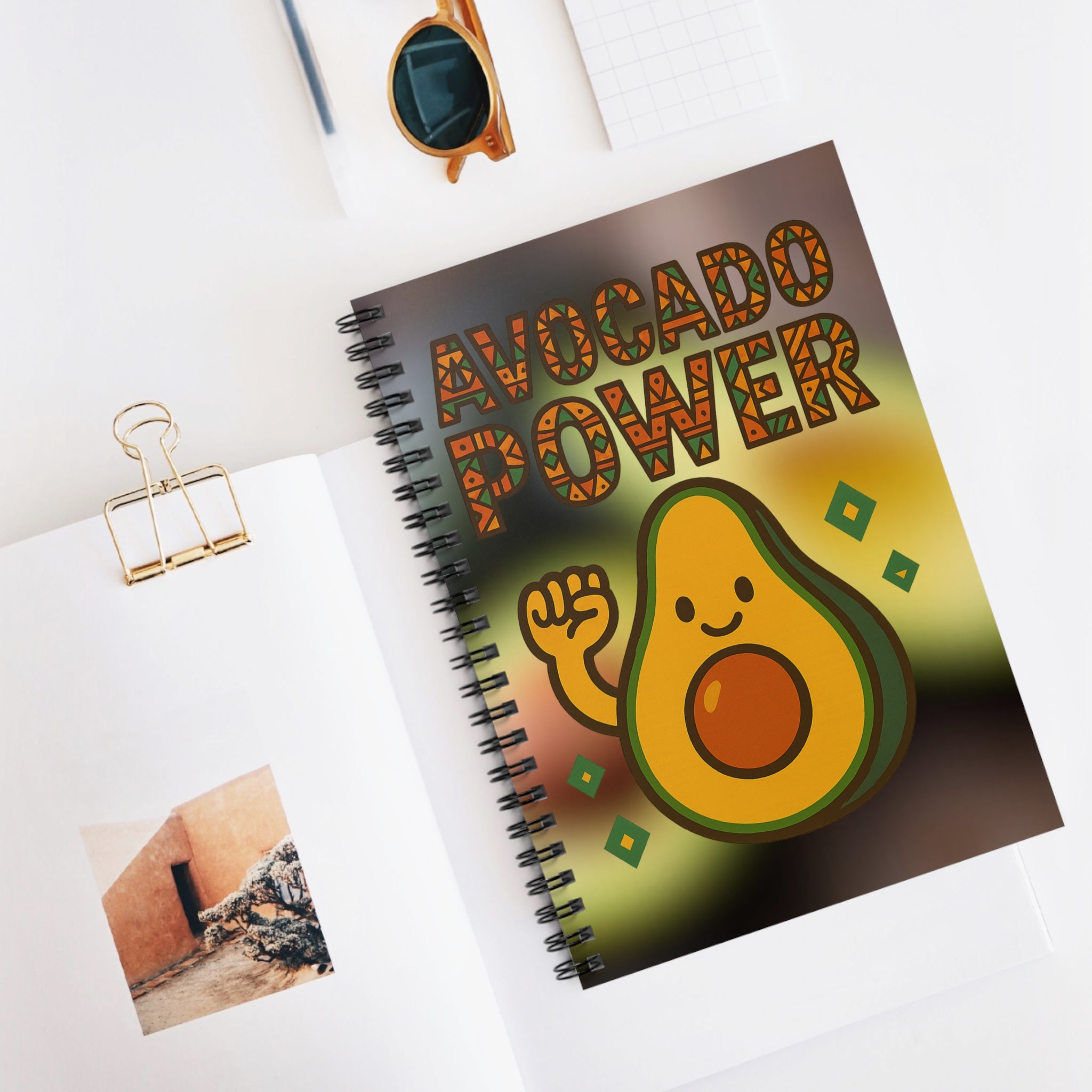 Avocado Power Spiral Notebook - Fun & Inspirational Writing Journal
