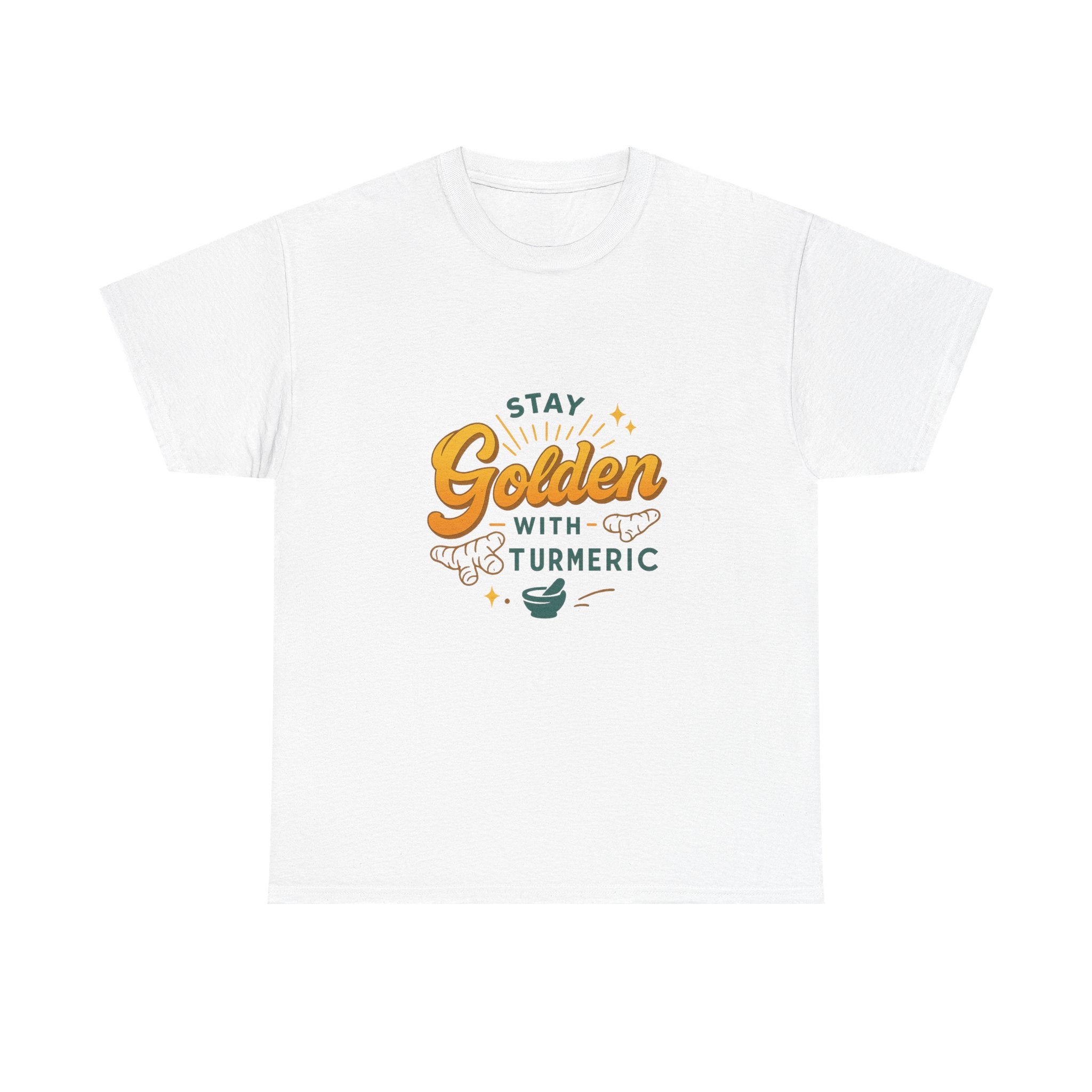 Stay Golden Turmeric Tee, Unisex Cotton T-Shirt, Health and Wellness Shirt, Gift for Herbalists, Eco-Friendly Fashion, Casual Wear