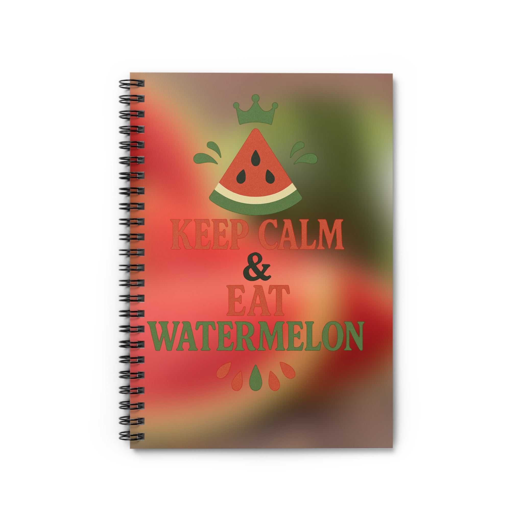 Keep Calm Watermelon Notebook - Fun Gift for Students, Journal for Summer, Cute Stationery, Back to School, Gift for Food Lovers