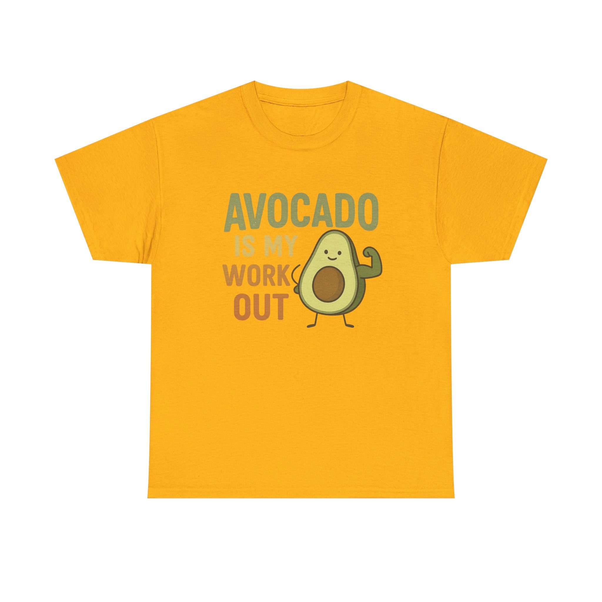 Avocado Workout Tee, Funny Fitness Shirt, Unisex Cotton Tee, Gift for Gym Lovers, Cute Food Humor Top