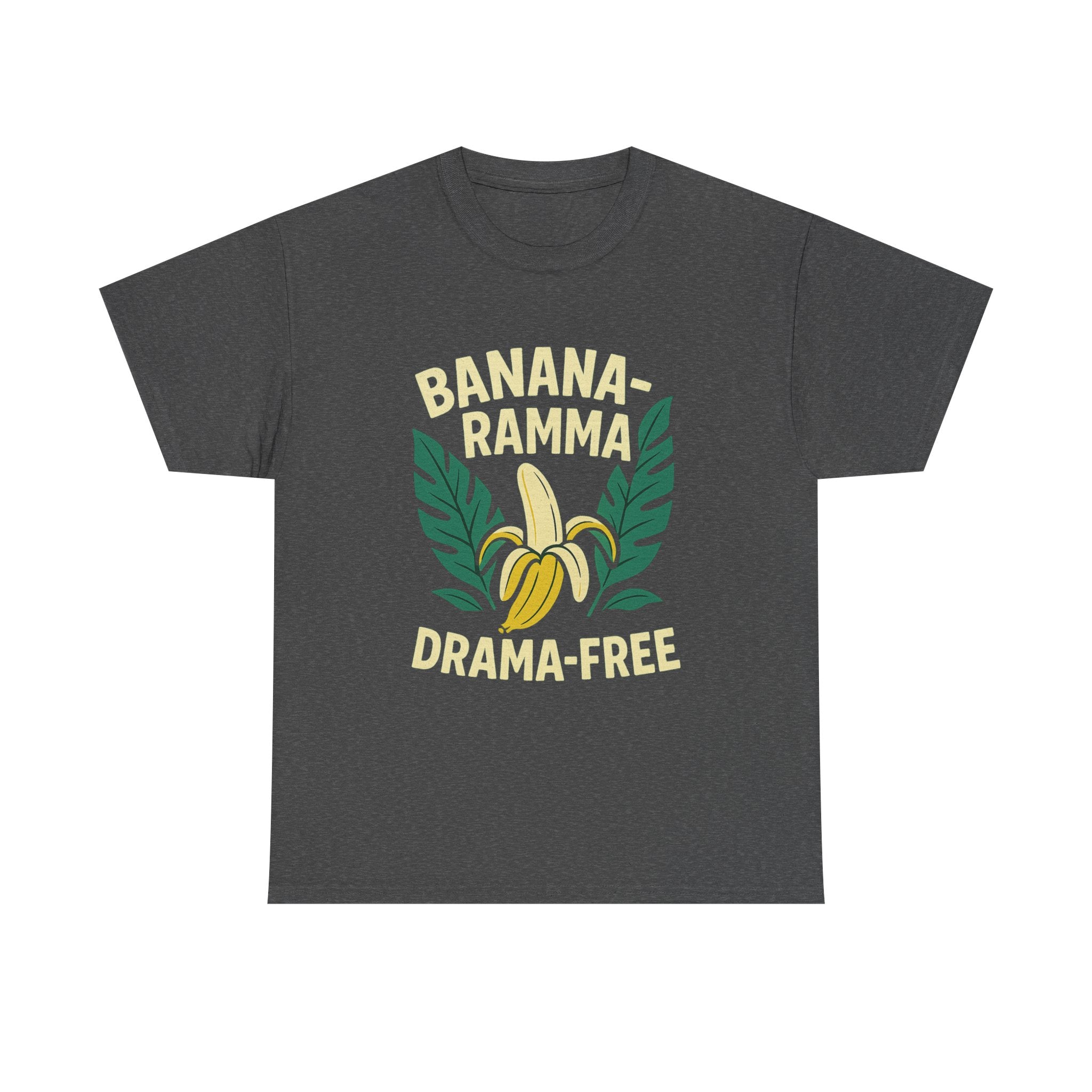 Banana-Ramma Drama-Free Unisex Heavy Cotton Tee, Fun Casual Shirt, Gift for Friends, Summer Vibes, Quirky Fashion Statement