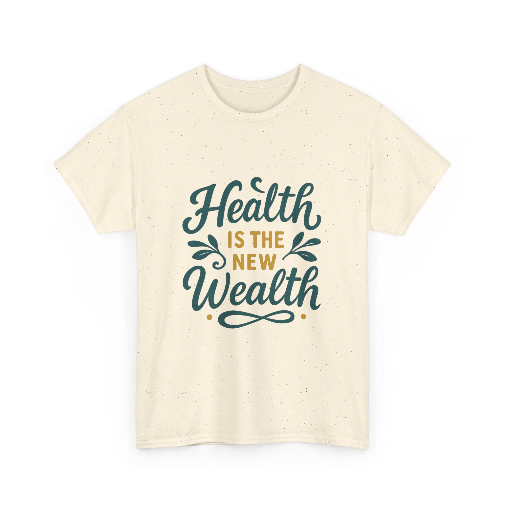 Health is the New Wealth Unisex Heavy Cotton Tee, Motivational T-Shirt, Wellness Gift, Inspirational Apparel, Casual Wear