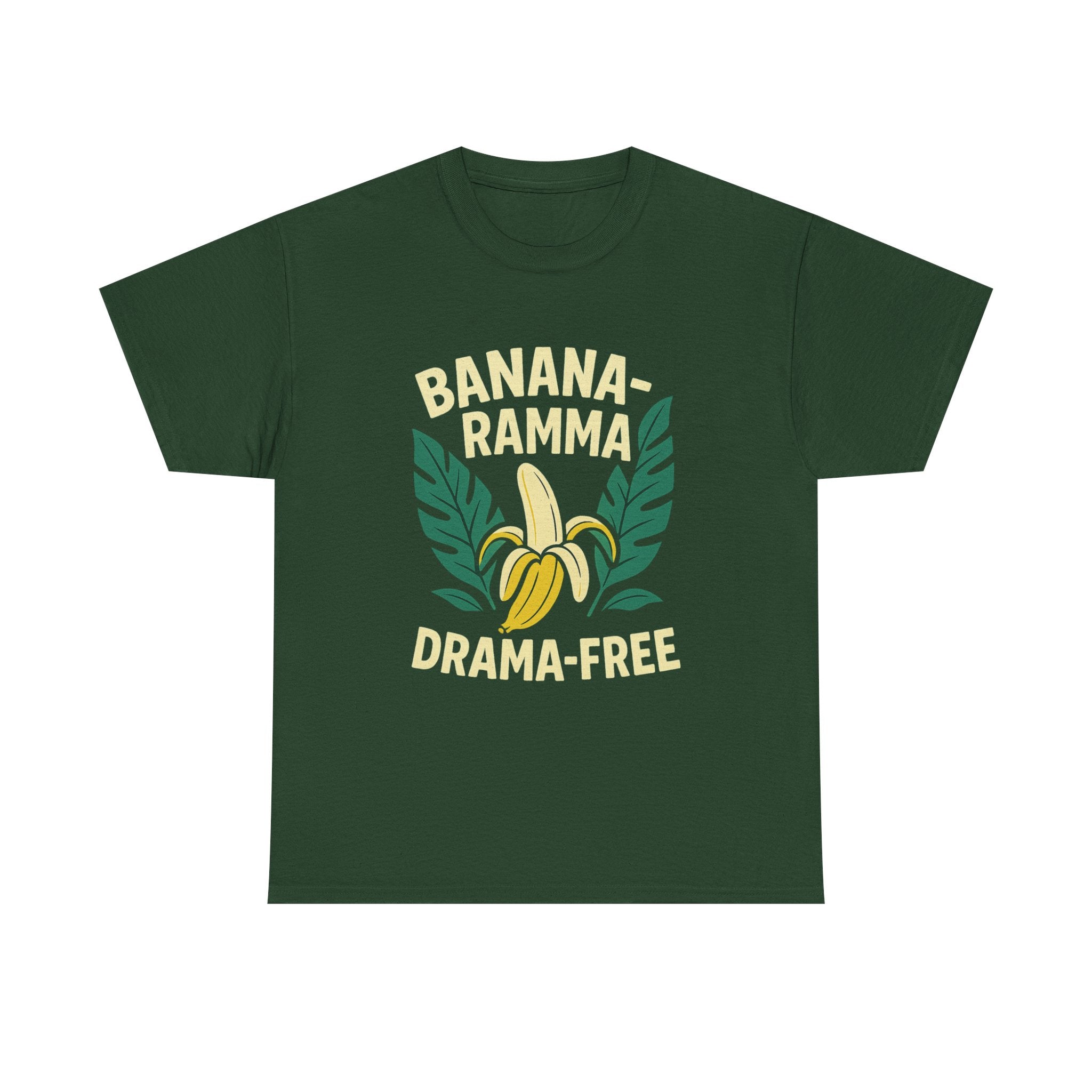 Banana-Ramma Drama-Free Unisex Heavy Cotton Tee, Fun Casual Shirt, Gift for Friends, Summer Vibes, Quirky Fashion Statement