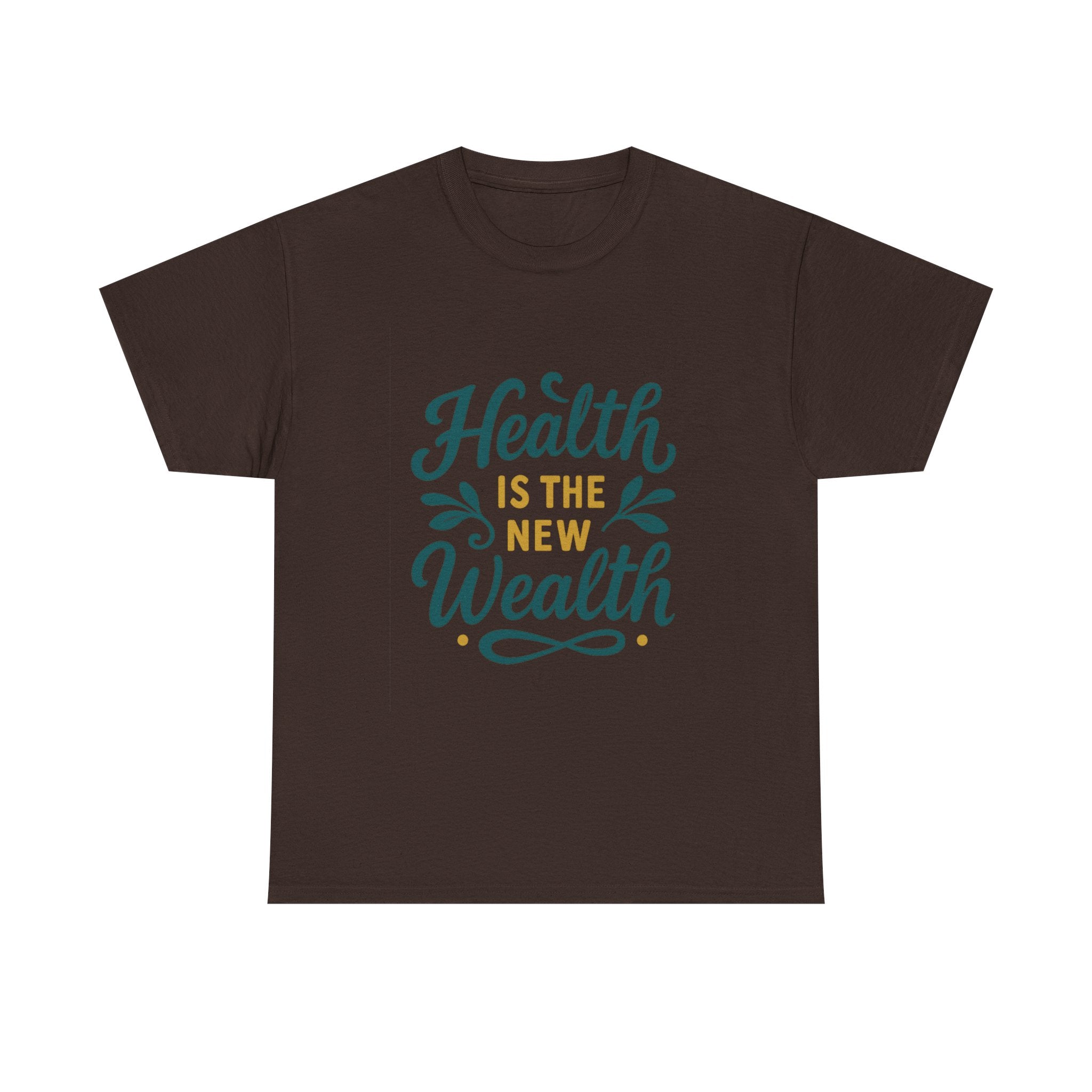 Health is the New Wealth Unisex Heavy Cotton Tee, Motivational Shirt, Wellness Apparel, Gift for Health Enthusiasts, Casual Wear
