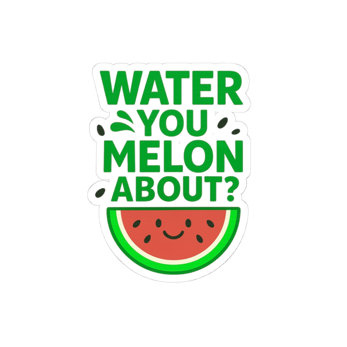 Watermelon Kiss-Cut Stickers, Fun Stickers, Laptop Decals, Summer Vibes, Gift for Fruit Lovers, Cute Decor