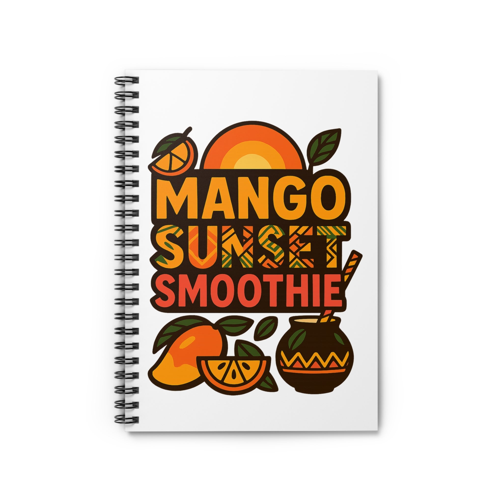Mango Sunset Smoothie Spiral Notebook