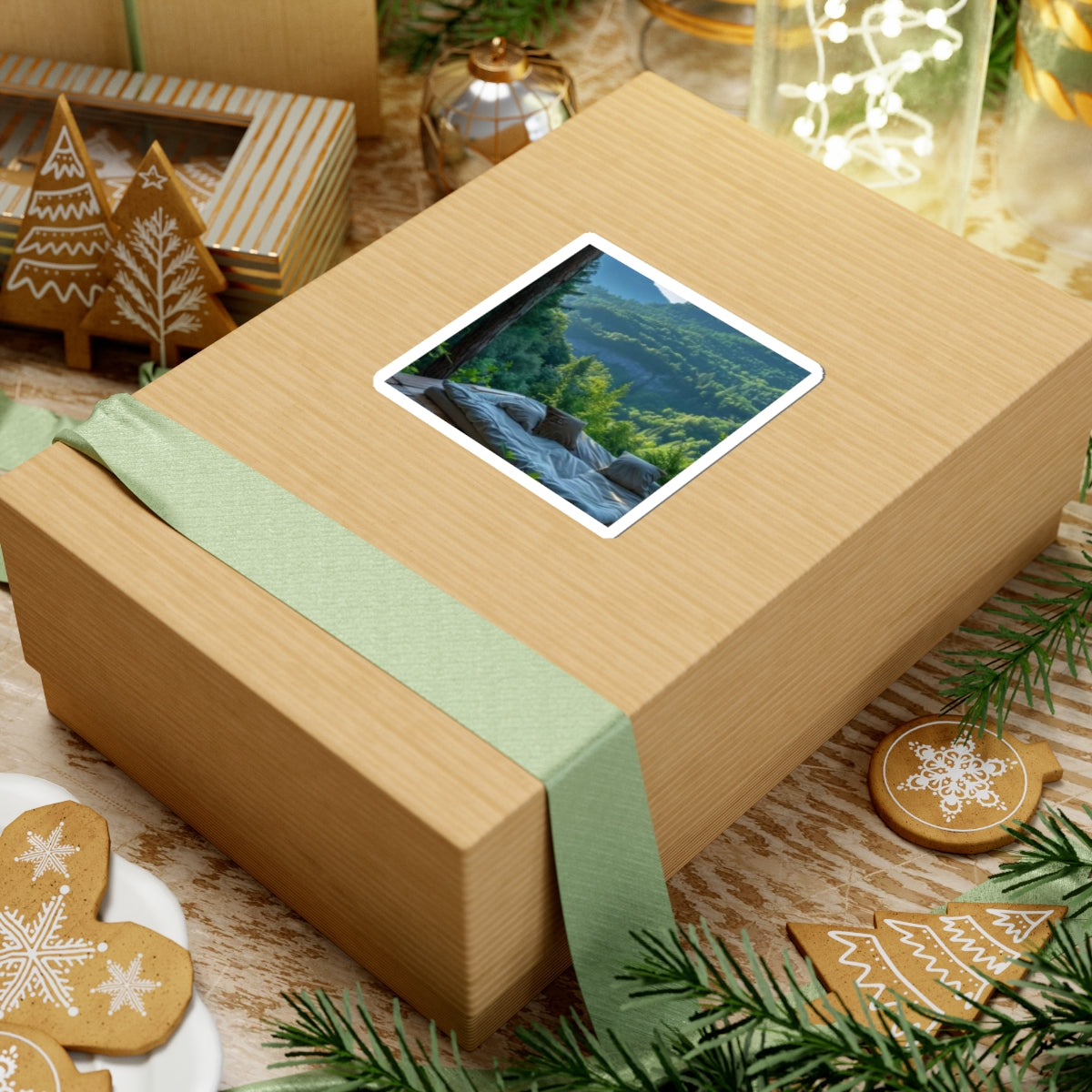 Nature-Inspired Kiss-Cut Stickers, Eco-Friendly Stickers, Laptop Decor, Forest Stickers, Gift for Nature Lovers, Outdoor Enthusiast