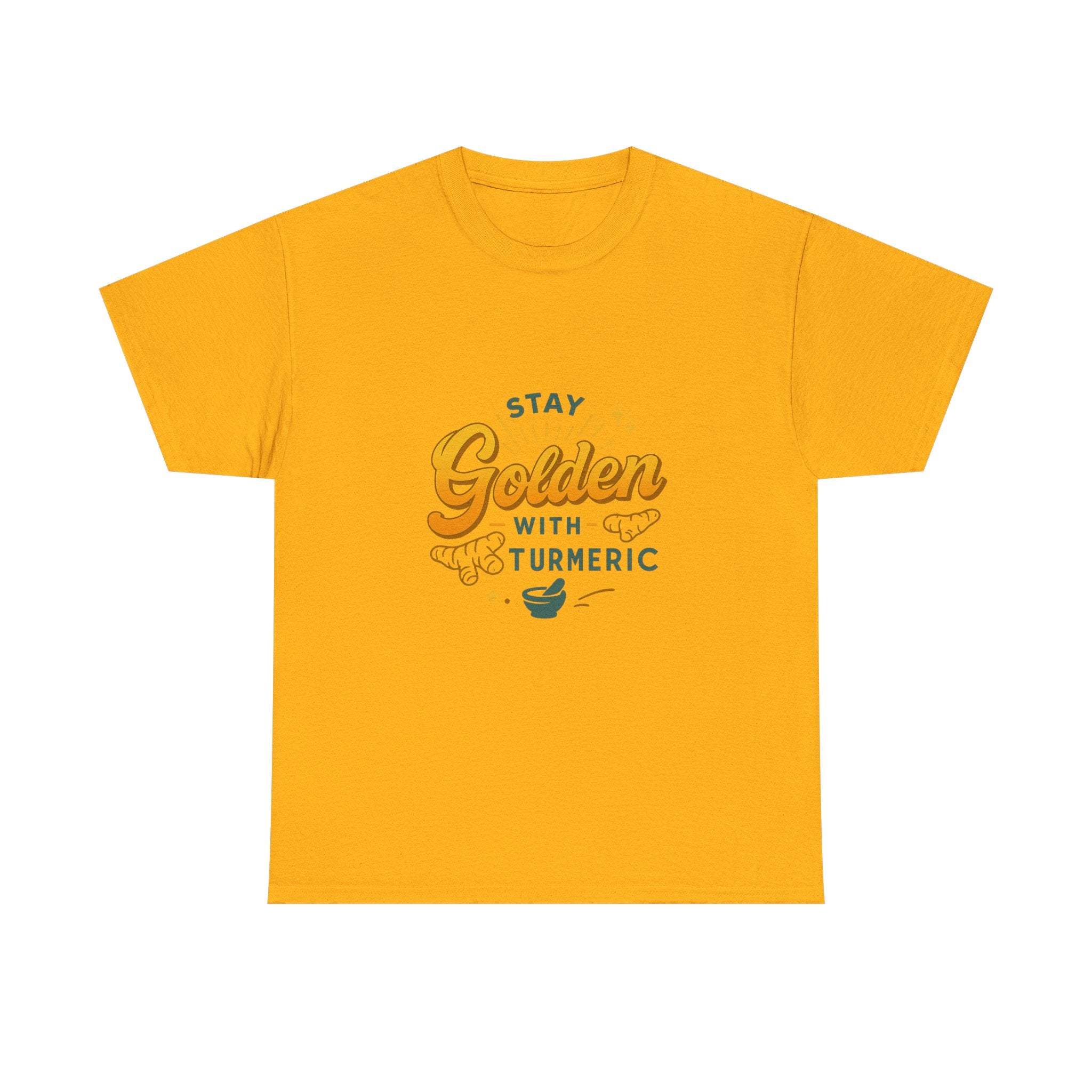 Stay Golden Turmeric Tee, Unisex Cotton T-Shirt, Health and Wellness Shirt, Gift for Herbalists, Eco-Friendly Fashion, Casual Wear