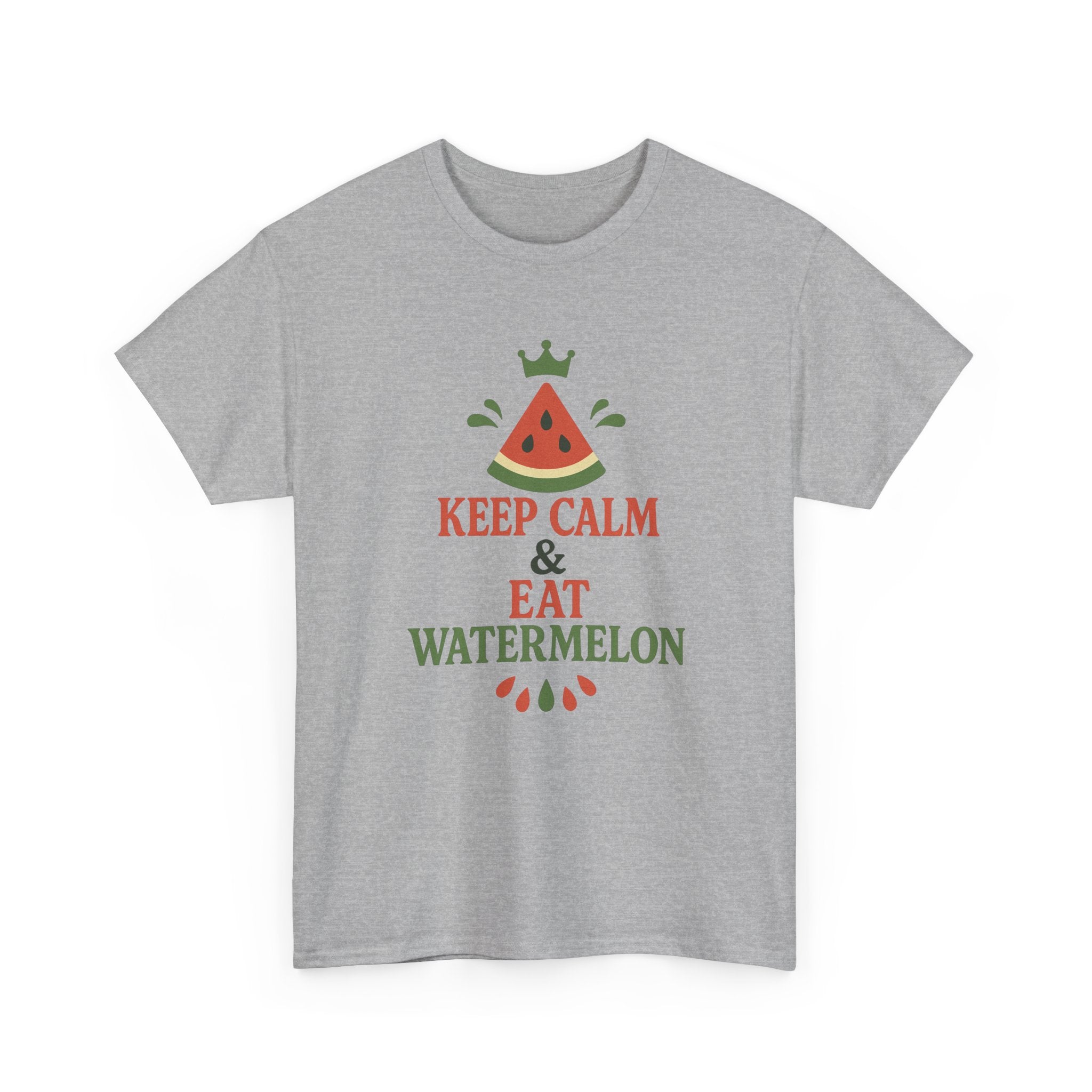 Keep Calm Watermelon Tee, Summer Shirt, Funny Graphic Tee, Relaxed Fit T-Shirt, Gifts for Food Lovers, Fun Casual Wear