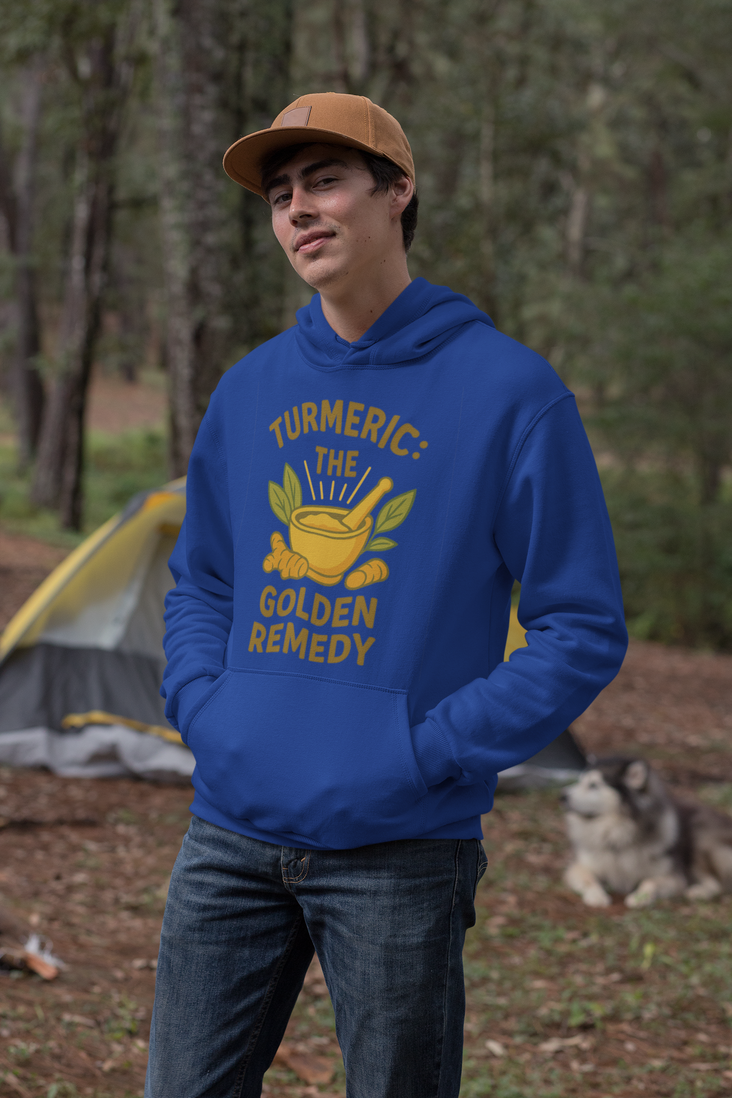 Turmeric Remedy Hoodie | Unisex Long Sleeve Tee for Wellness, Health Enthusiasts, Herbal Remedies, Natural Living, Gift Idea