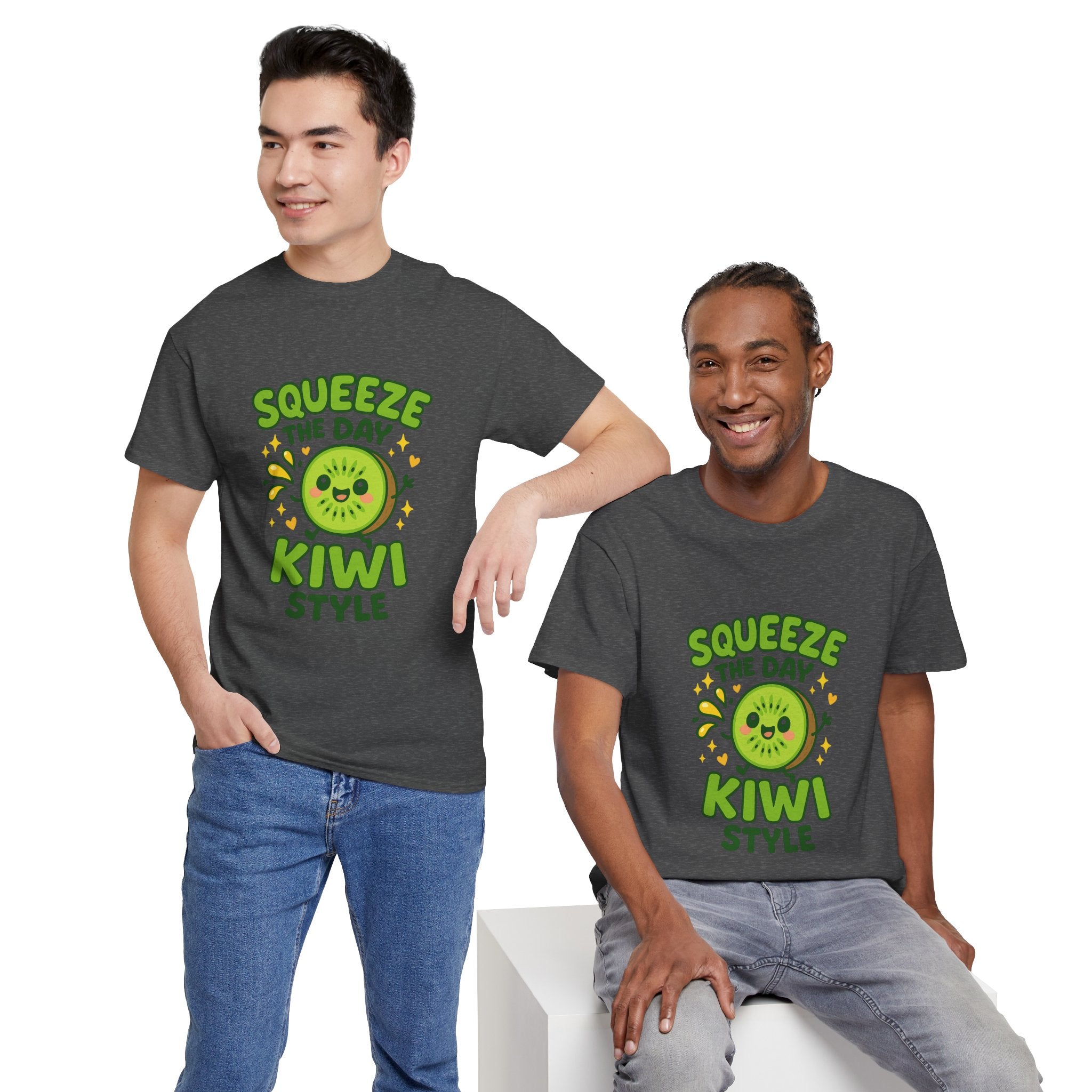 Kiwi Style Graphic Tee, Fun Unisex Cotton Shirt, Cute Fruit T-Shirt, Casual Summer Wear, Gift for Fruit Lovers, Squeeze the Day Tee