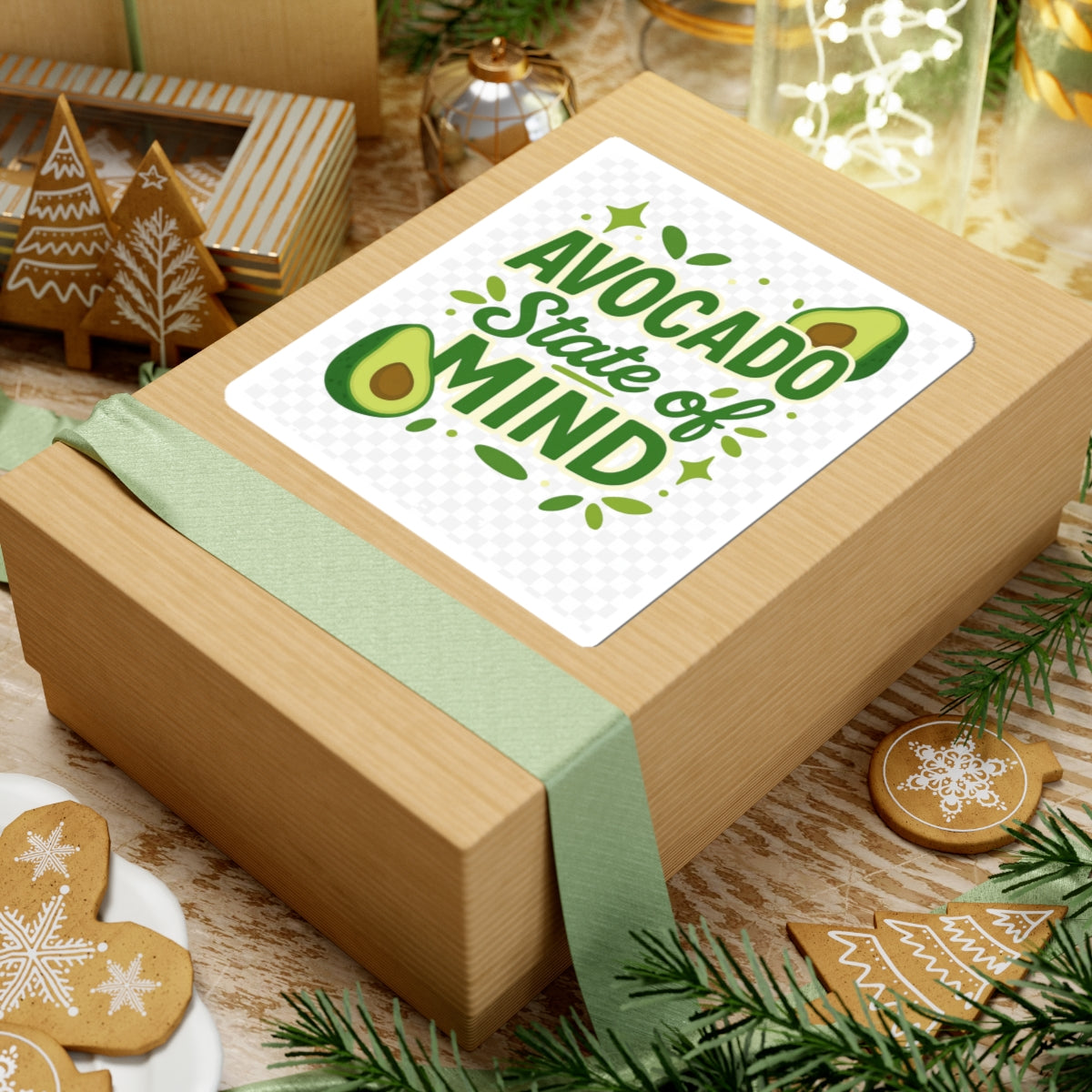 Avocado State of Mind Stickers, Cute Avocado Stickers, Laptop Stickers, Planner Decor, Gift for Foodies, Eco-Friendly Stickers