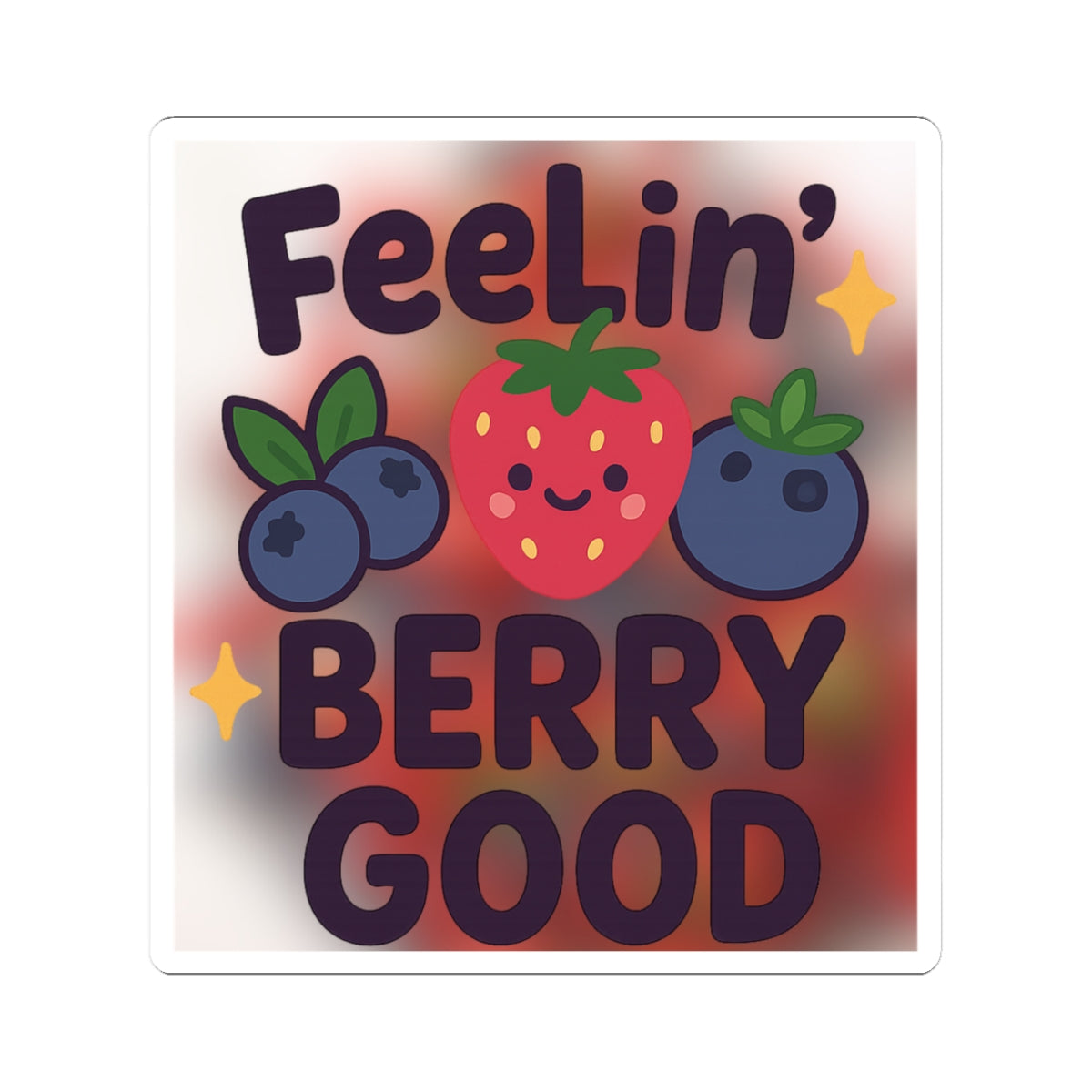 Fruity Vibes Kiss-Cut Stickers, Fun Laptop Stickers, Cute Decor, Berry Good Gift, Happy Mood Accessories