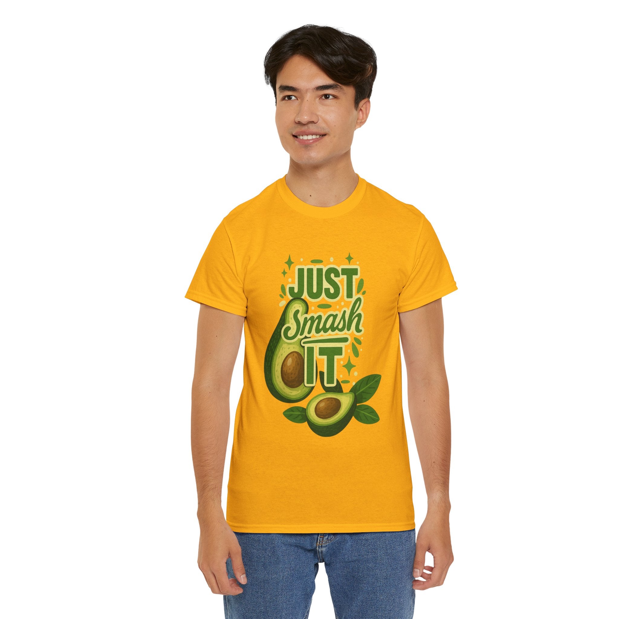 Avocado Lover Tee, Just Smash It T-Shirt, Funny Foodie Tee, Gift for Foodie Friends, Avocado Day Apparel, Casual Everyday Wear