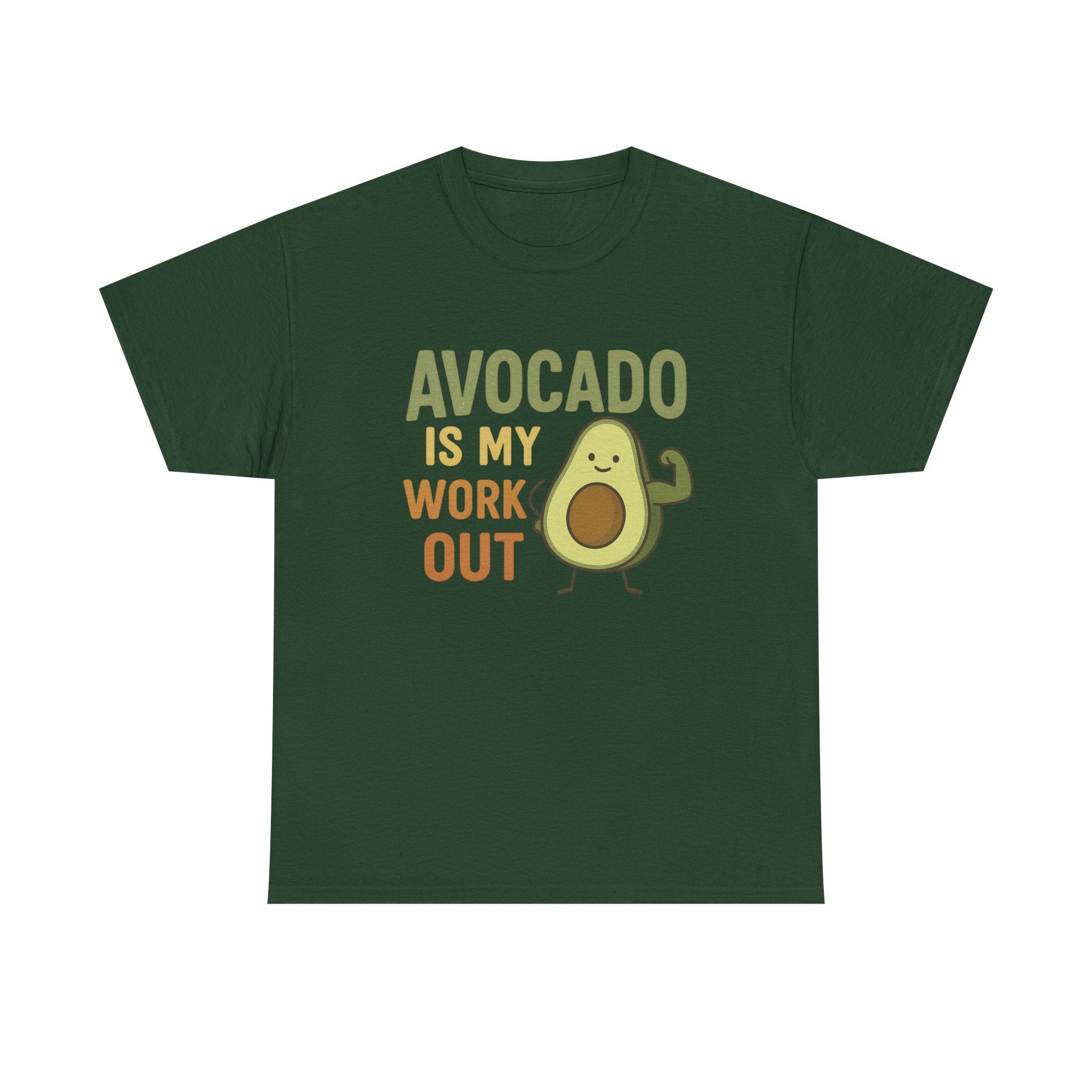 Avocado Workout Tee, Funny Fitness Shirt, Unisex Cotton Tee, Gift for Gym Lovers, Cute Food Humor Top