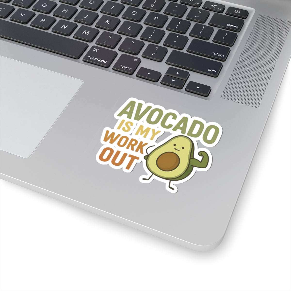 Avocado Workout Kiss-Cut Stickers - Fun Gym Motivation, Fruit Lover Gifts, Cute Exercise Decals, Laptop & Water Bottle Decor