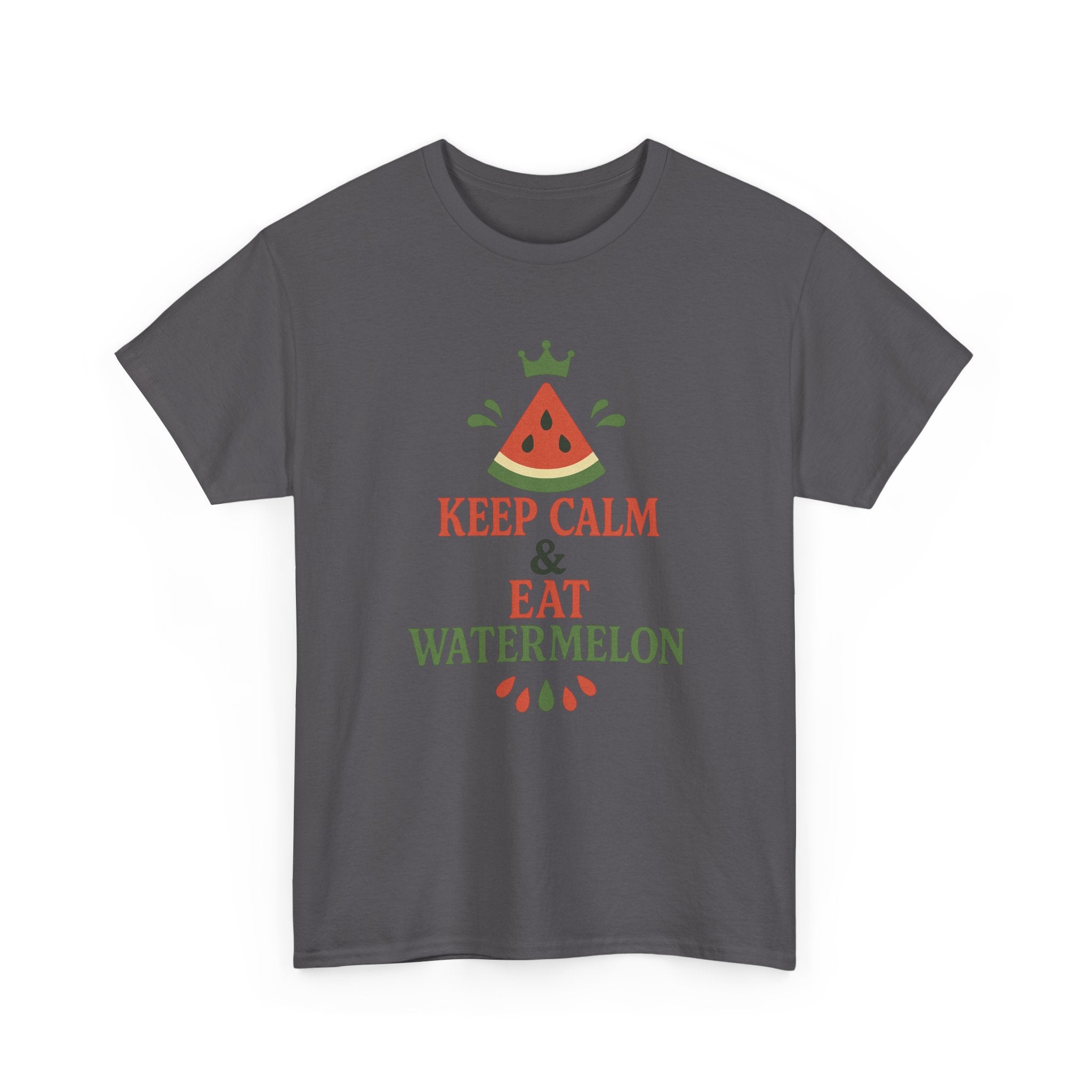 Keep Calm Watermelon Tee, Summer Shirt, Funny Graphic Tee, Relaxed Fit T-Shirt, Gifts for Food Lovers, Fun Casual Wear