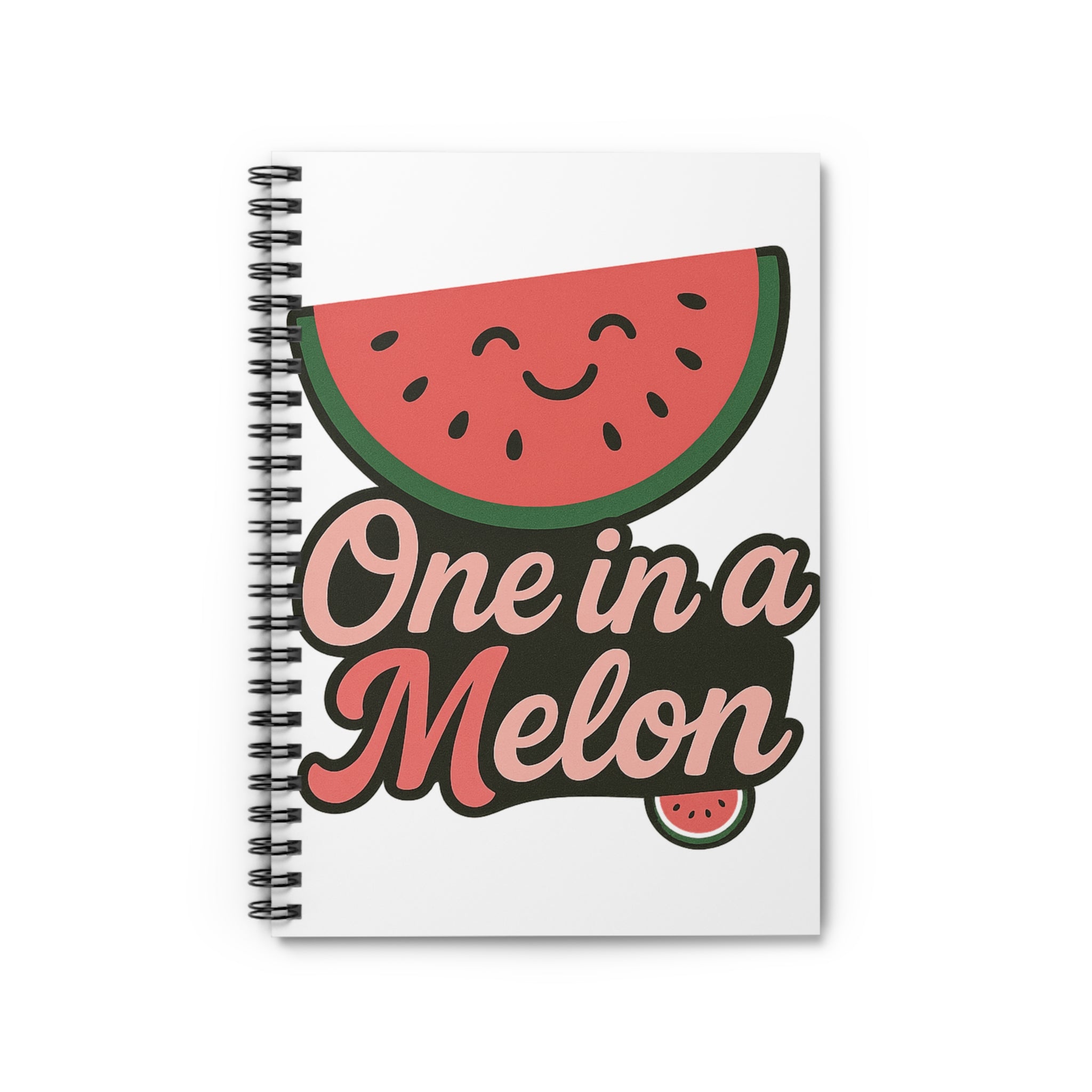 Cute Watermelon Spiral Notebook - 'One in a Melon'
