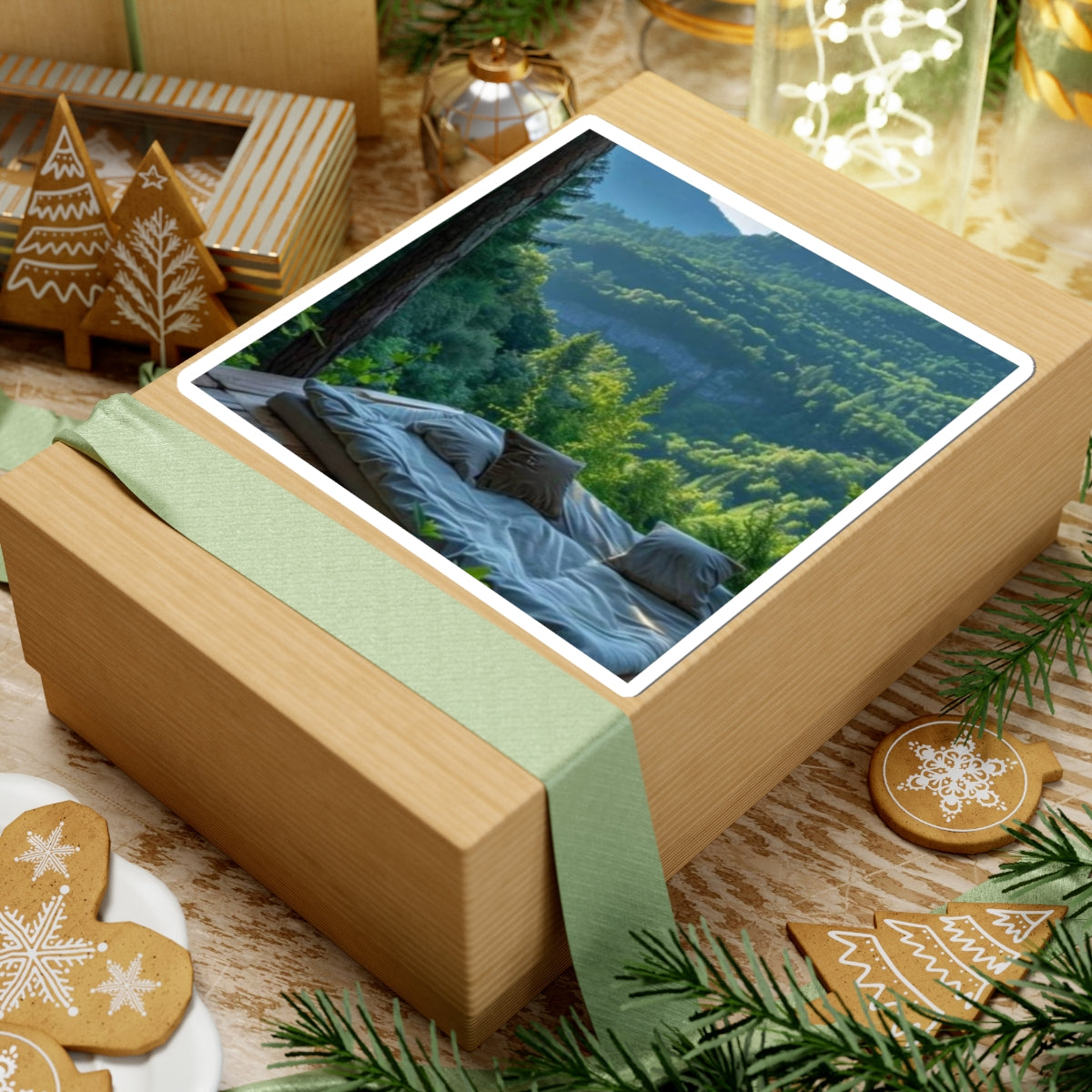 Nature-Inspired Kiss-Cut Stickers, Eco-Friendly Stickers, Laptop Decor, Forest Stickers, Gift for Nature Lovers, Outdoor Enthusiast