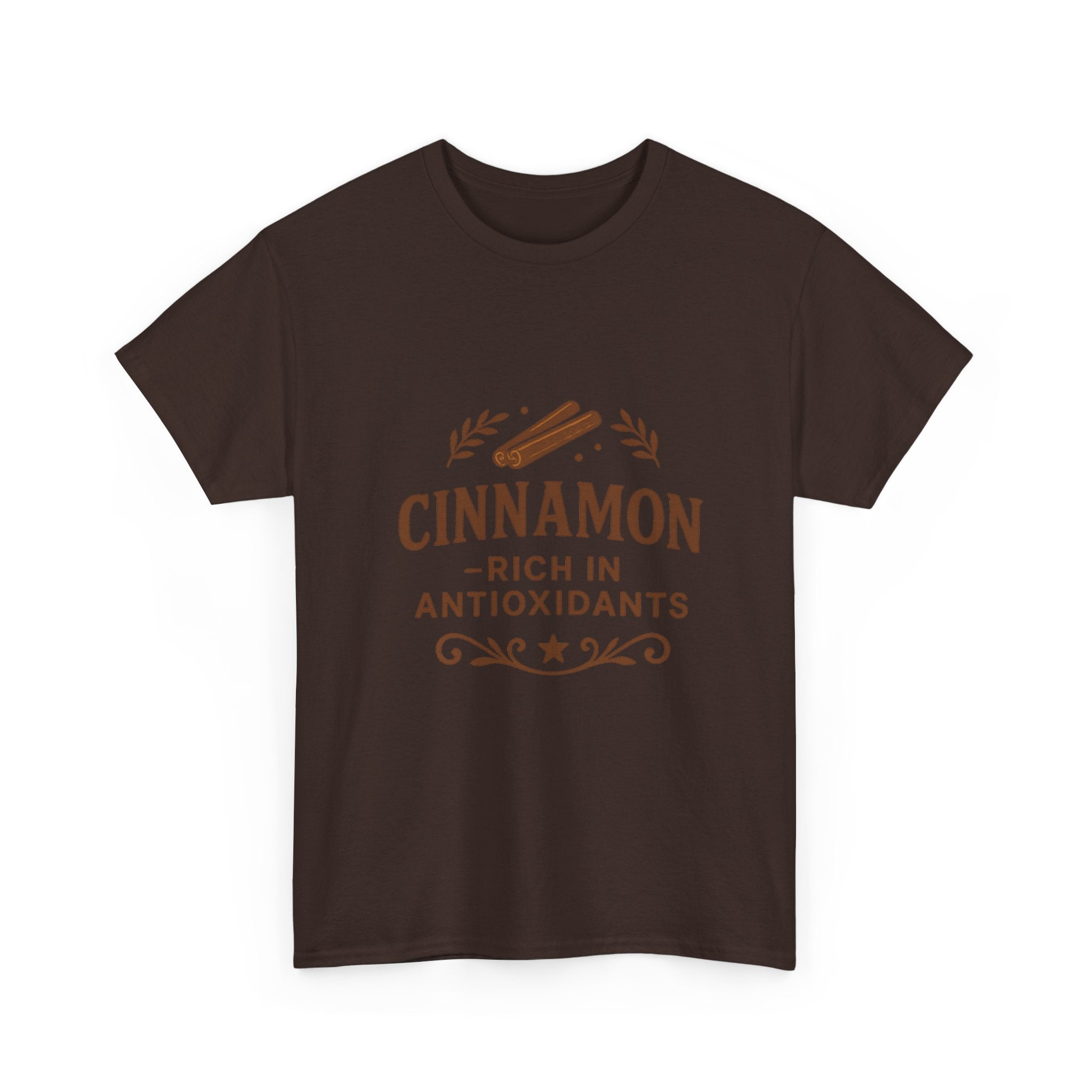 Cinnamon Antioxidant Unisex Heavy Cotton Tee, Relaxed Fit Tee, Gift for Health Enthusiasts, Casual Statement Shirt, Funny Foodie Apparel