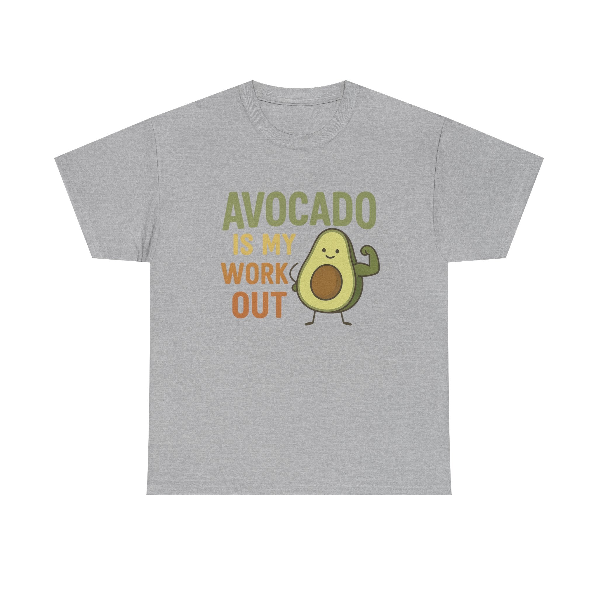 Avocado Workout Tee, Funny Fitness Shirt, Unisex Cotton Tee, Gift for Gym Lovers, Cute Food Humor Top