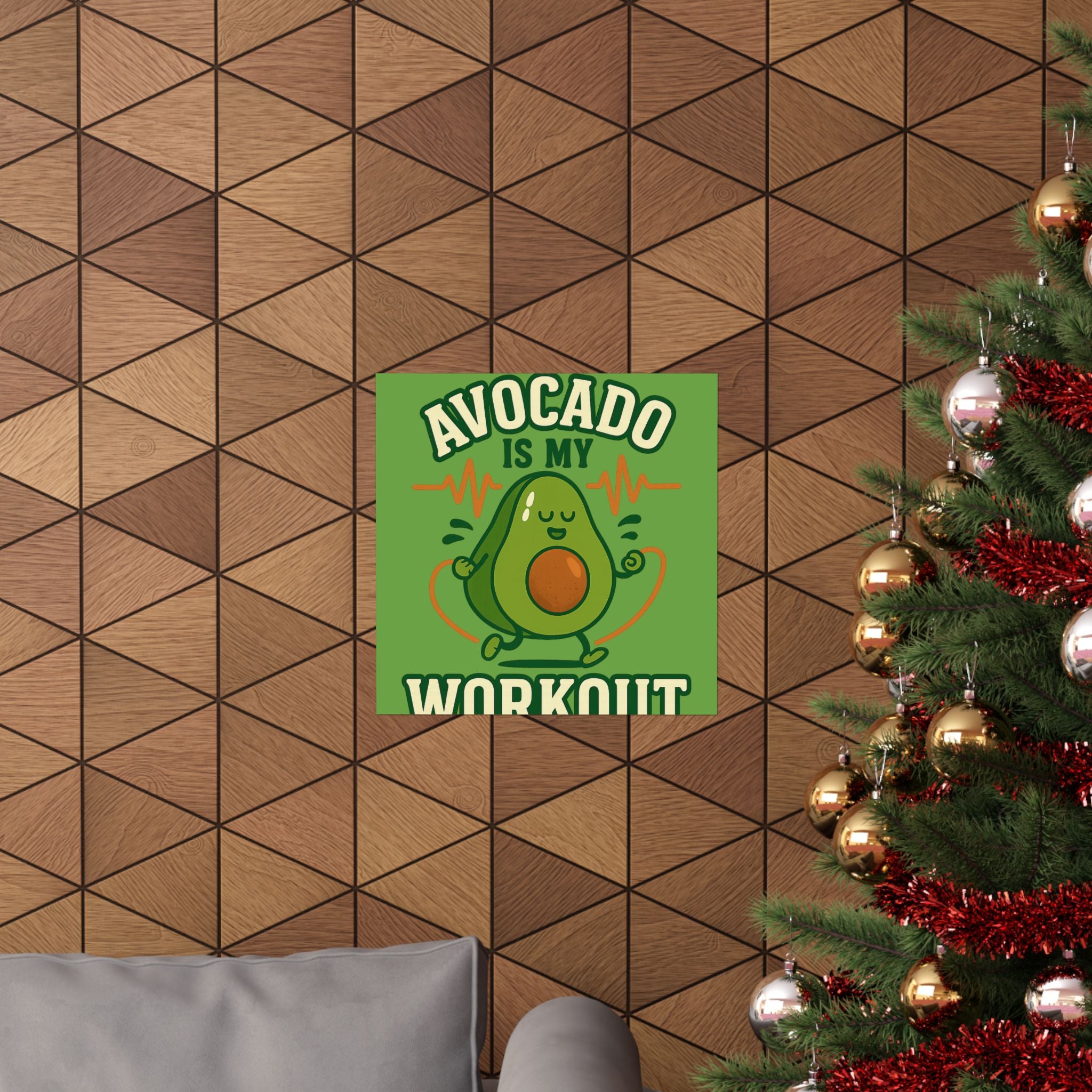 Avocado Workout Matte Vertical Poster, Funny Wall Art, Fitness Decor, Avocado Lover Gift, Gym Motivation, Quirky Home Decor
