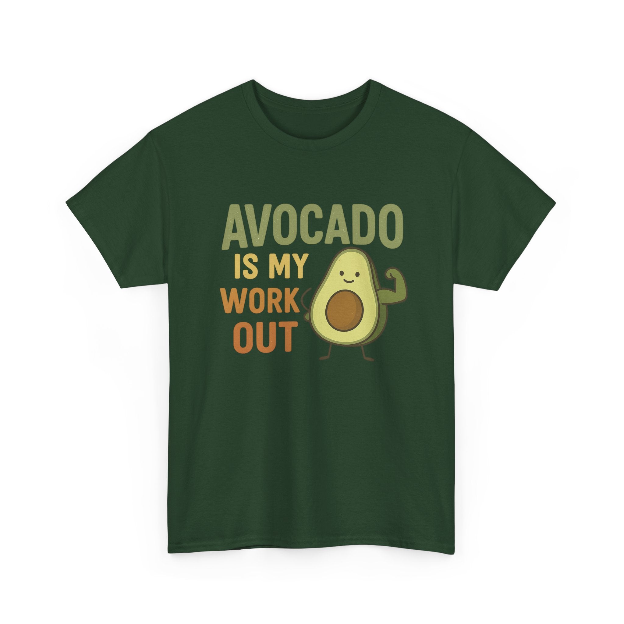 Avocado Workout Tee, Funny Fitness Shirt, Unisex Cotton Tee, Gift for Gym Lovers, Cute Food Humor Top