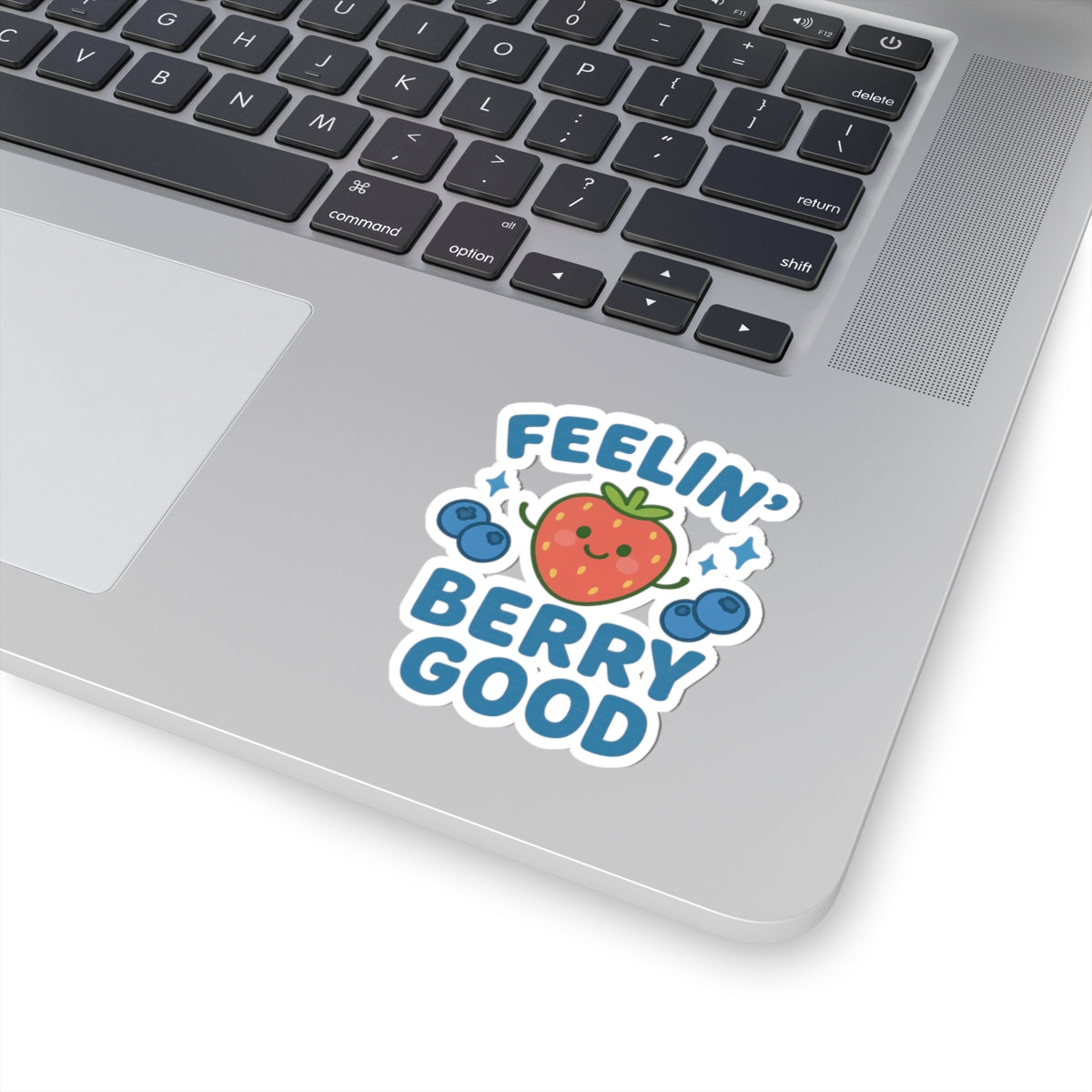 Cute Strawberry Kiss-Cut Stickers | Feelin' Berry Good | Fun Laptop Decals, Scrapbooking Accents, Gift Tags, Party Favors, Positive Vibes