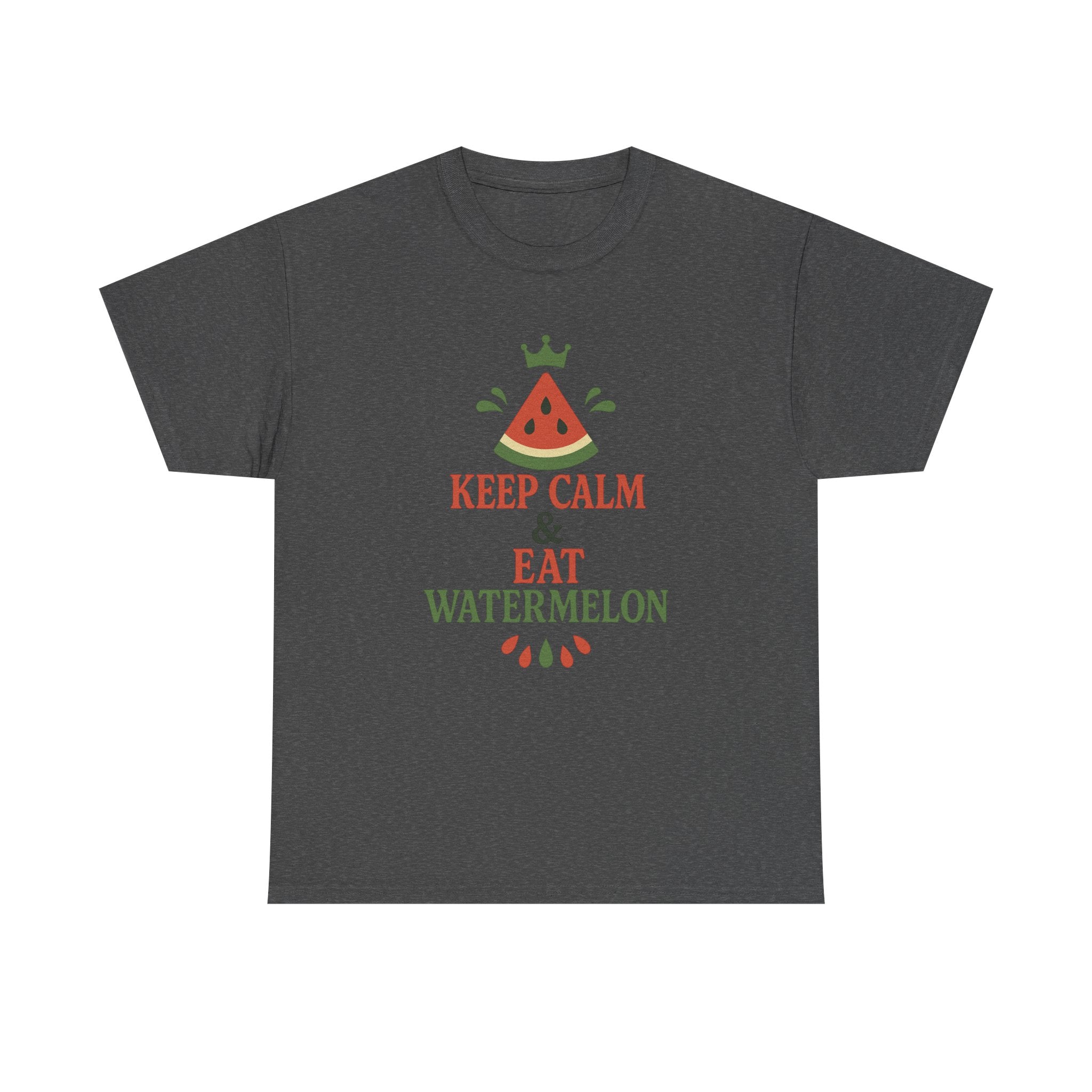 Keep Calm Watermelon Tee, Summer Shirt, Funny Graphic Tee, Relaxed Fit T-Shirt, Gifts for Food Lovers, Fun Casual Wear