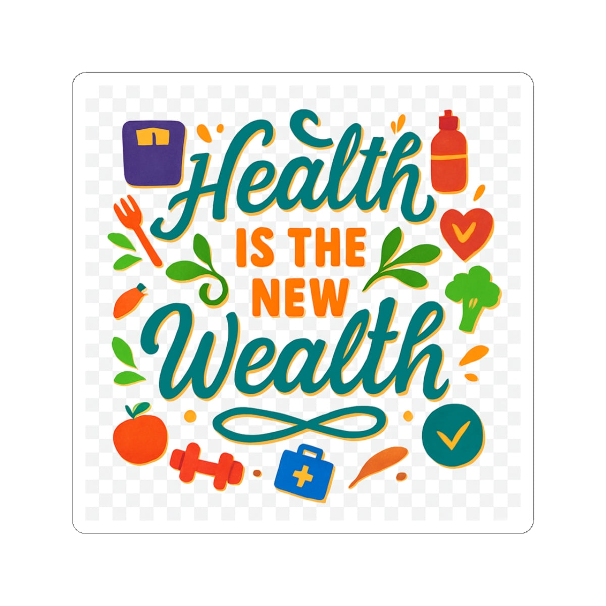 Health is the New Wealth Stickers, Motivational Stickers, Wellness Reminder Decals, Fitness Enthusiast Gifts, Healthy Lifestyle Accessories
