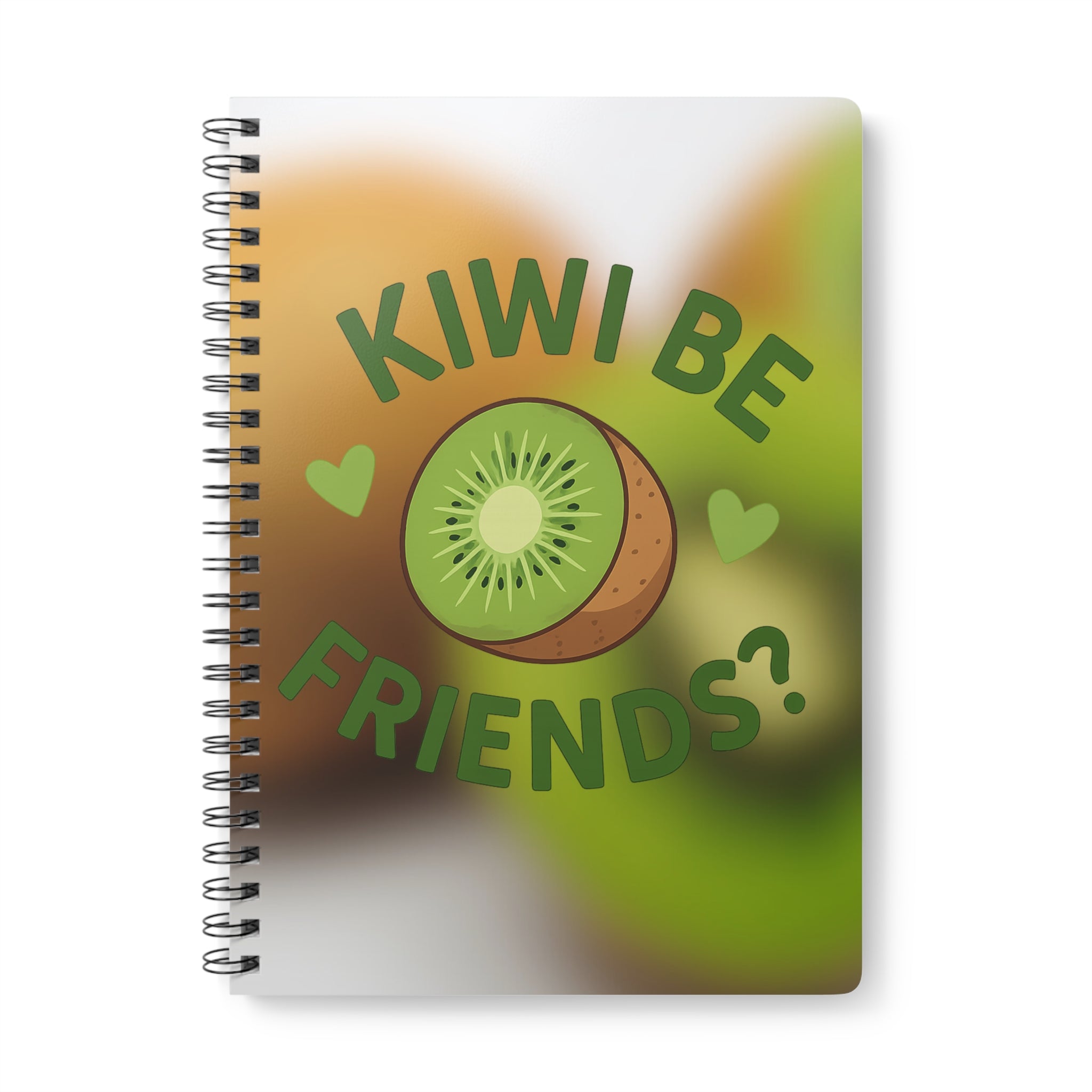 Kiwi Be Friends? Wirobound A5 Notebook, Cute Journal for Students, Gift for Friends, Eco-Friendly Diary, Personalized Notepad